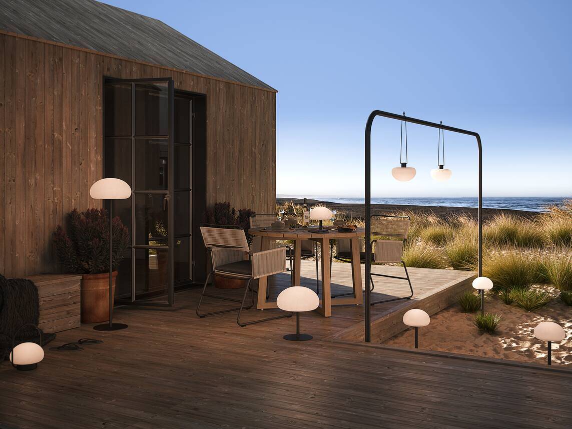 Sponge Spike uppladdningsbar lampa svart/vit