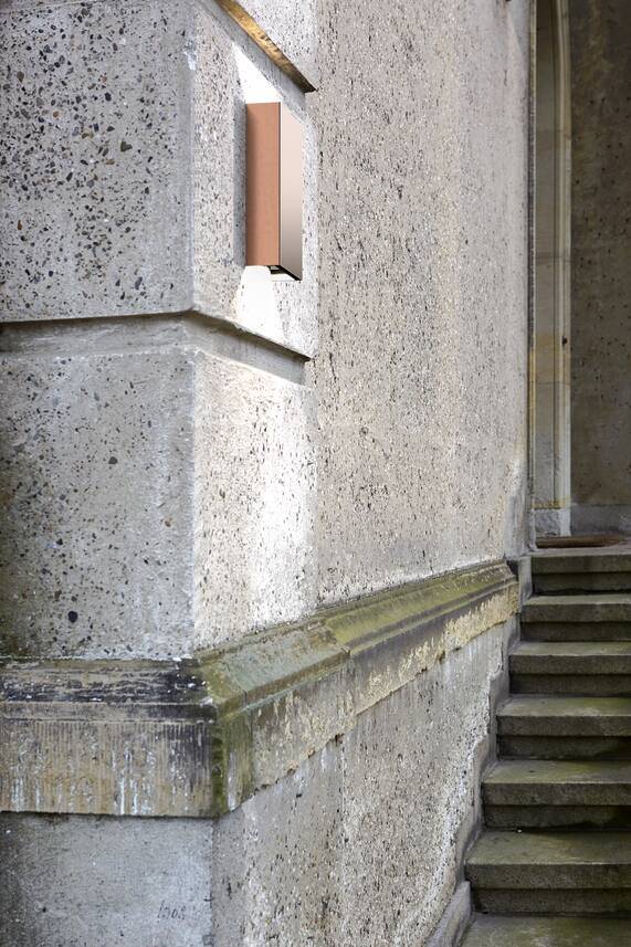 Fold 15 IP54 seinävalaisin kupari