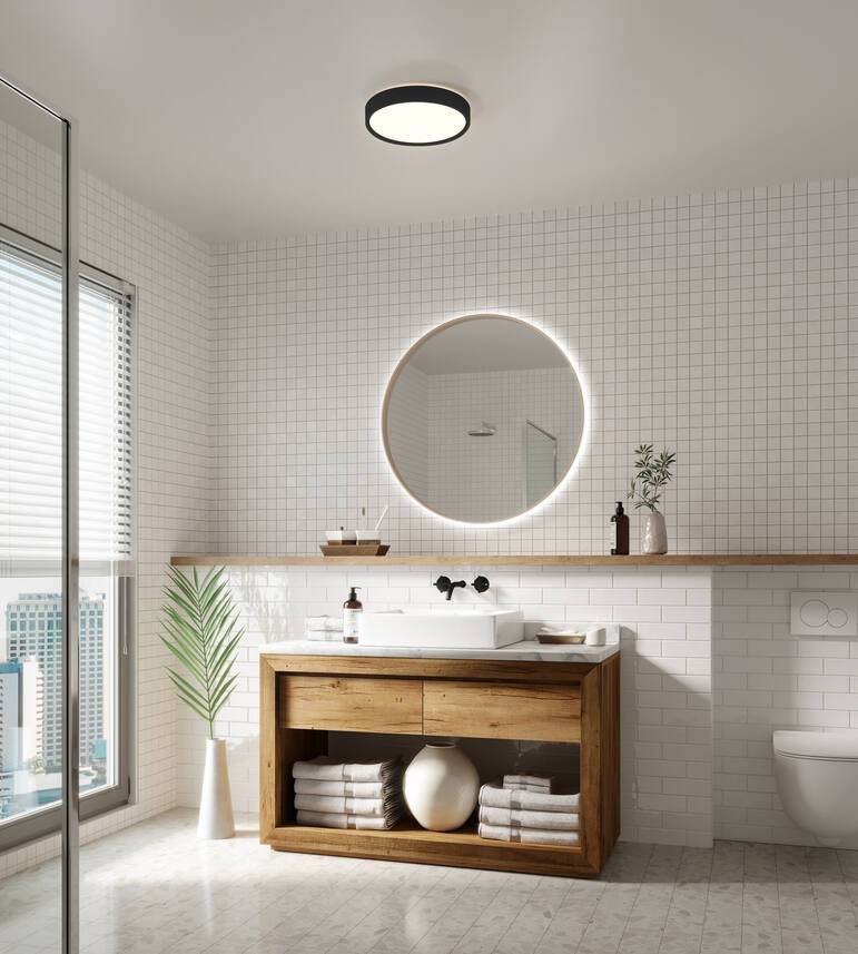 Noxy plafond 3000K/4000K IP44 svart