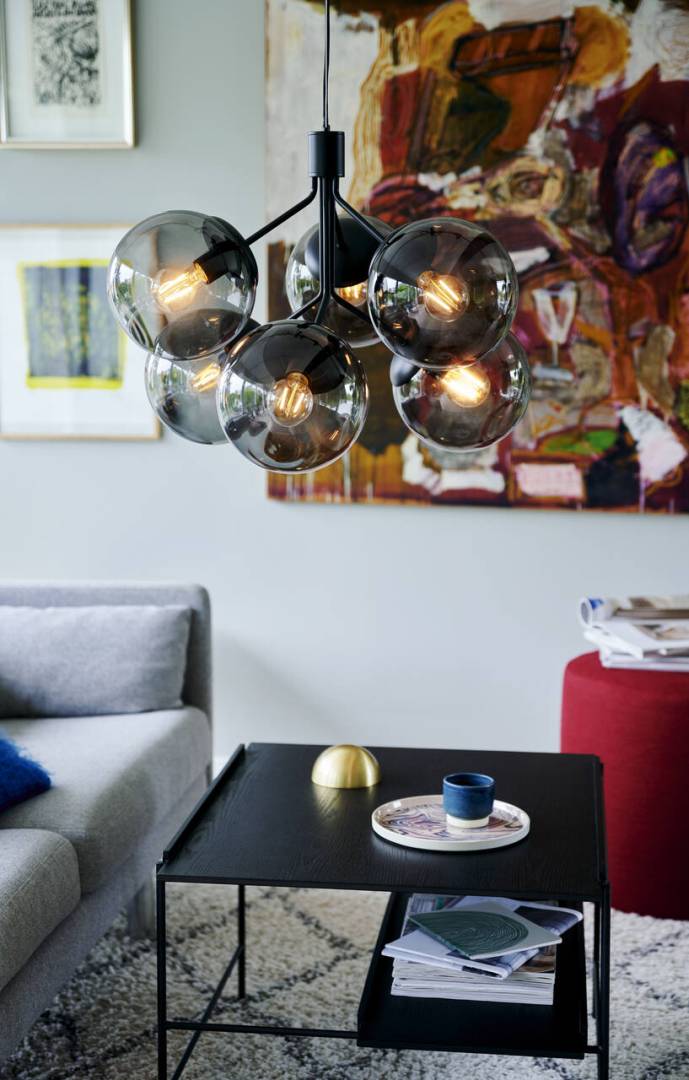 Ivona 6-osainen riippuvalaisin musta