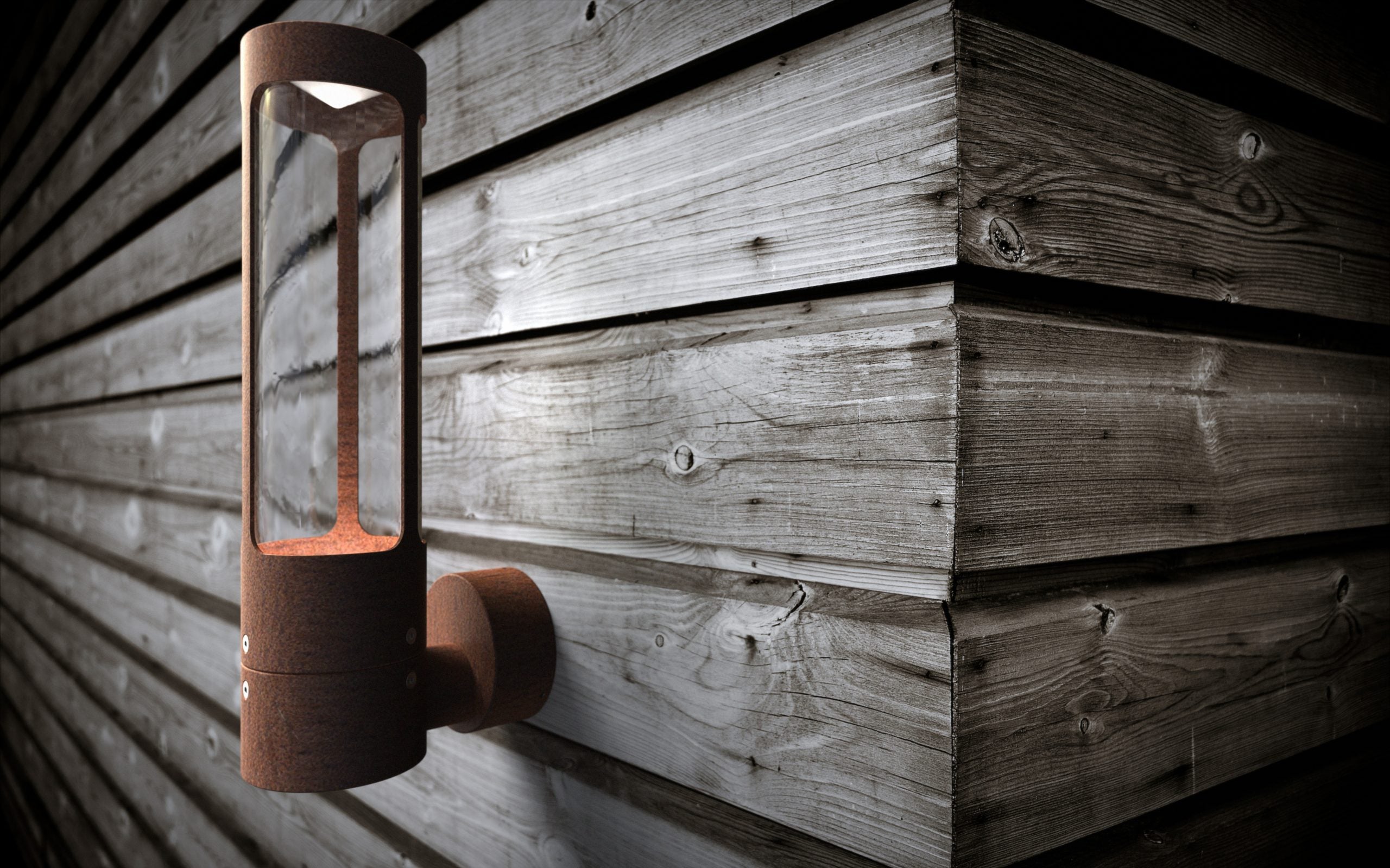Helix vägglampa Corten