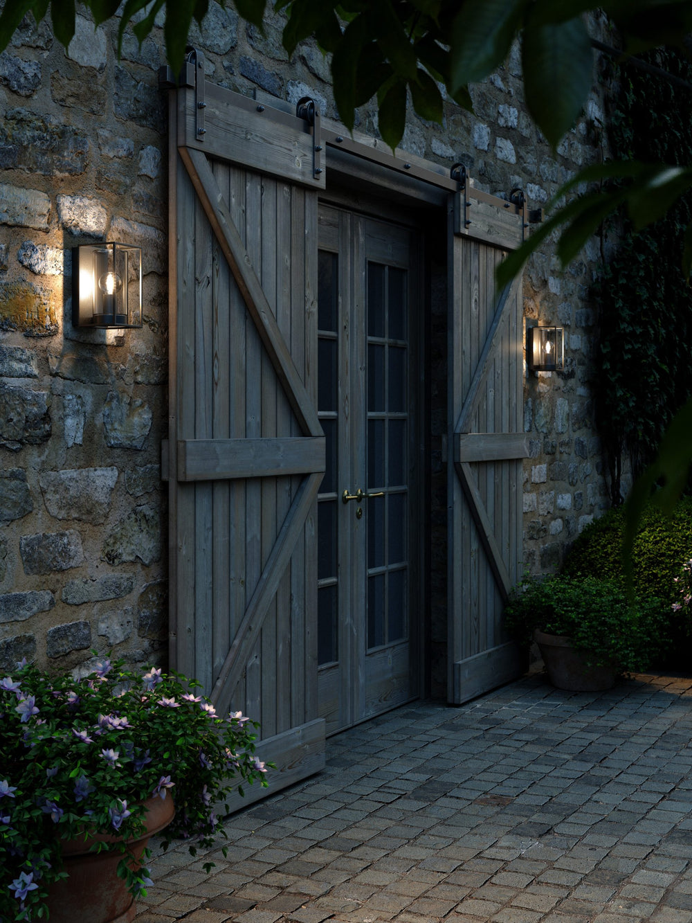 Griffin vägglampa svart/rökfärg