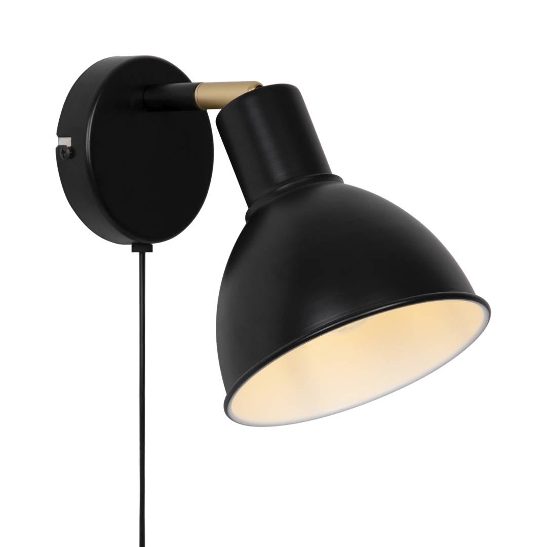 Pop vägglampa matt svart