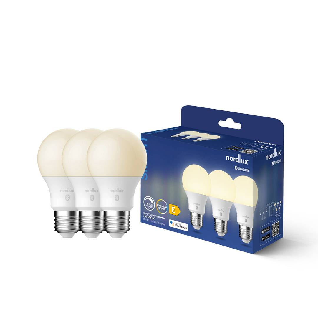 Smart E27 A60 2200-6500K 900lm opaali 3-pack