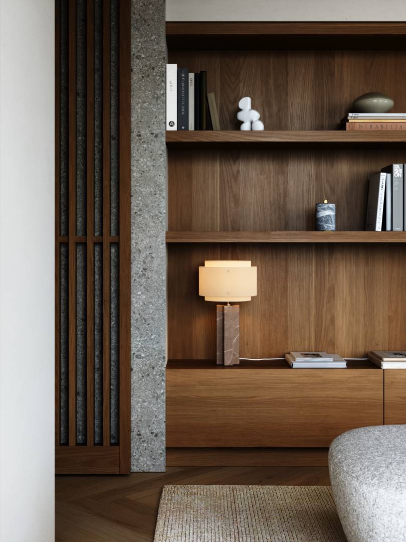 Takai bordslampa beige