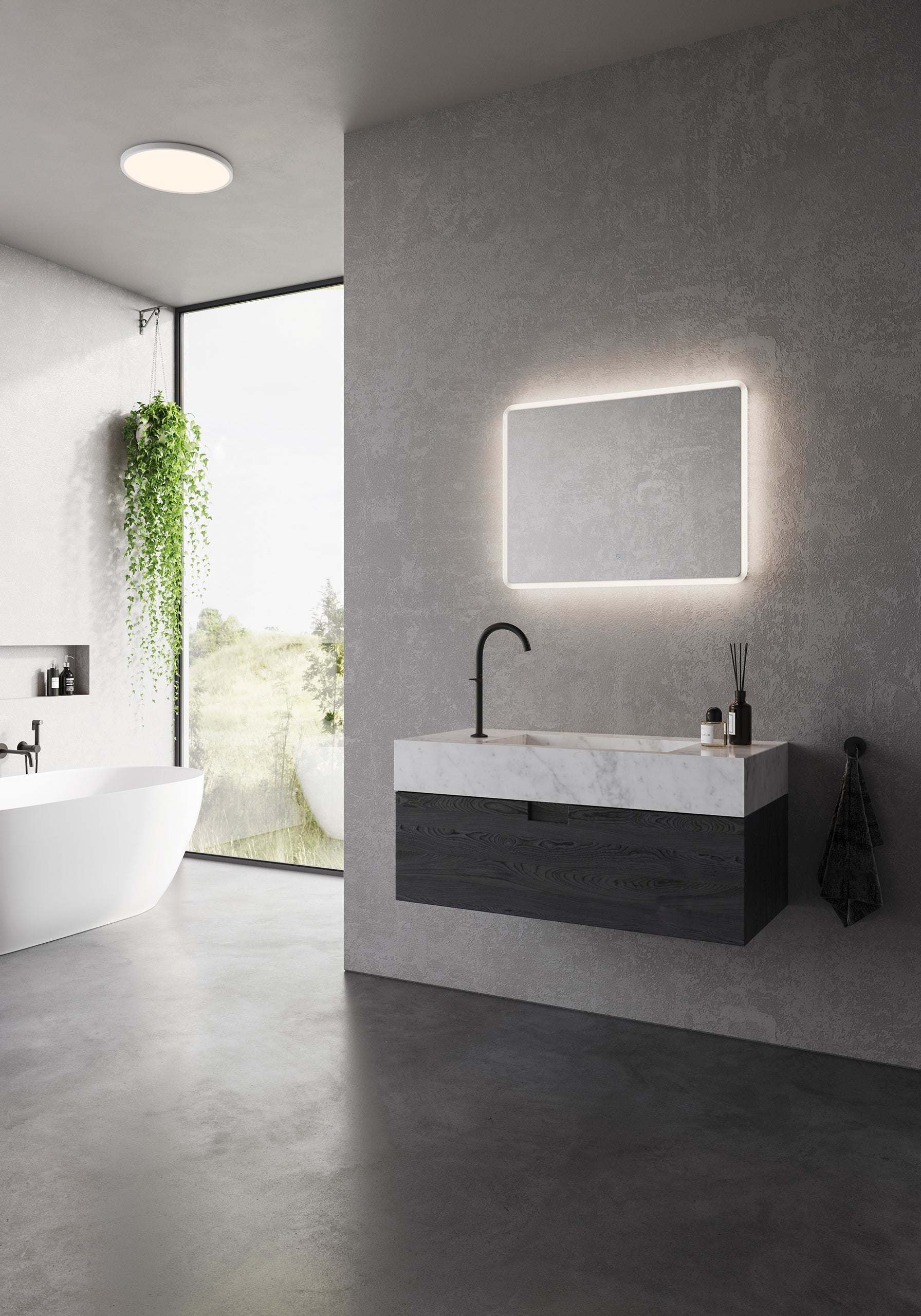 Dovina 60x80 cm peili LED-valoilla