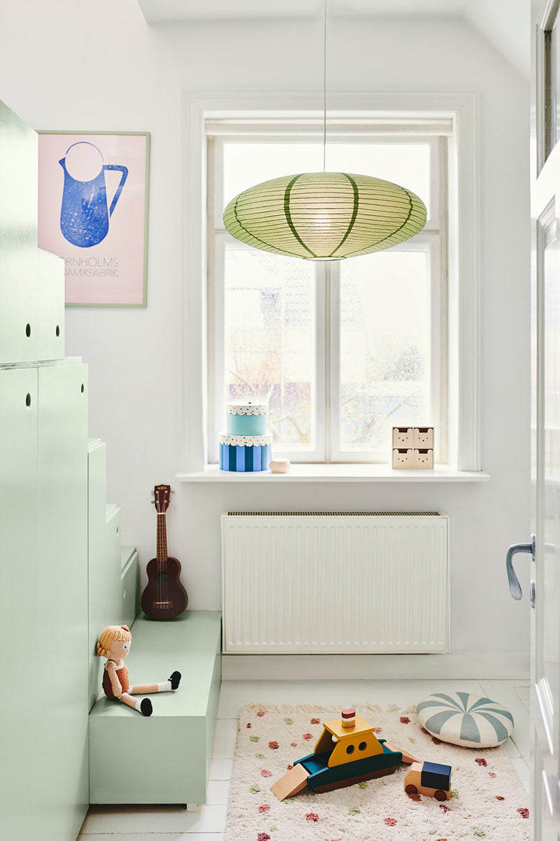 Villo 60 riisipaperivarjostin vihreä