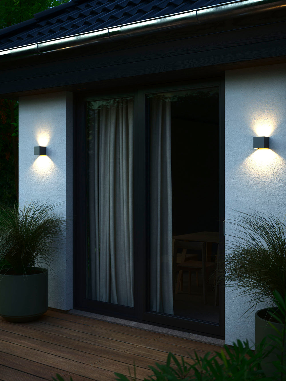 Milda Kubi vägglampa antracit