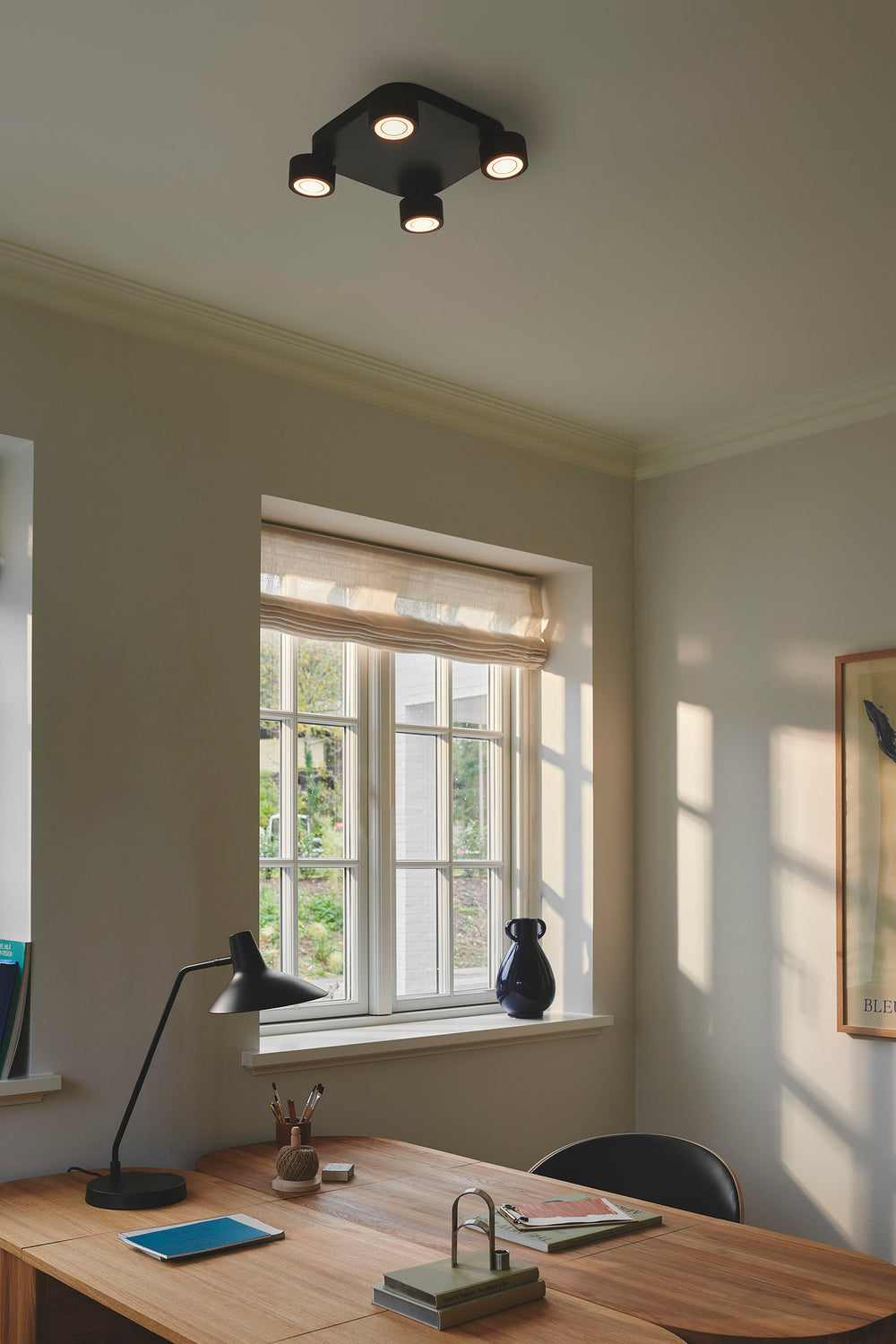 Clyde 4-osainen spottivalaisin musta