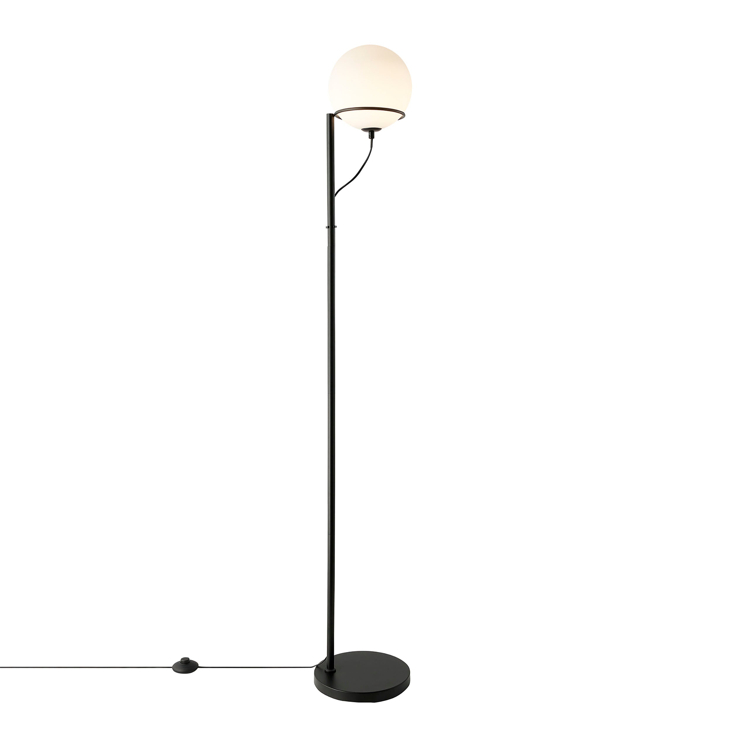 Wilson golvlampa svart/opalvit