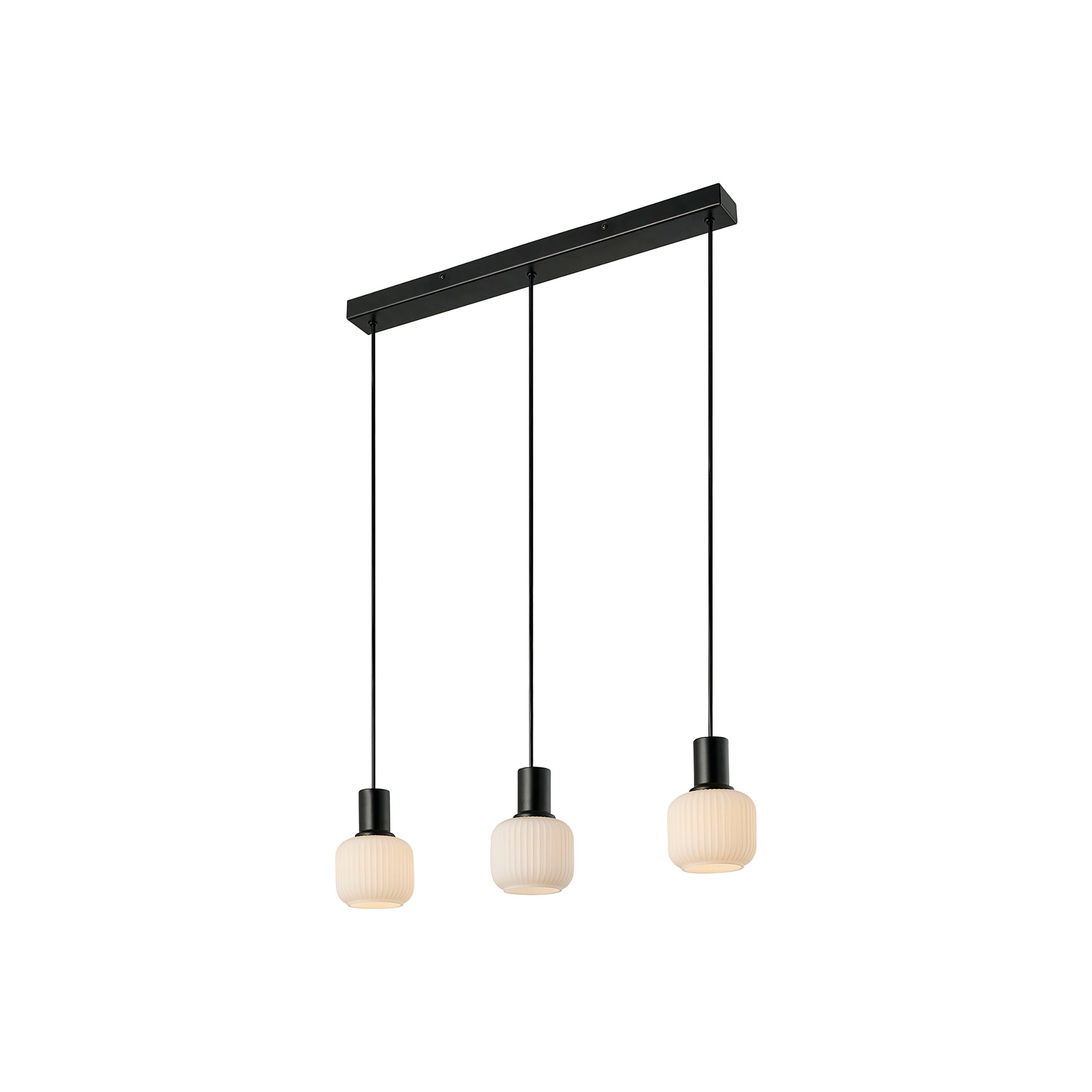 Milford Mini 3-delad pendel svart/opalvit