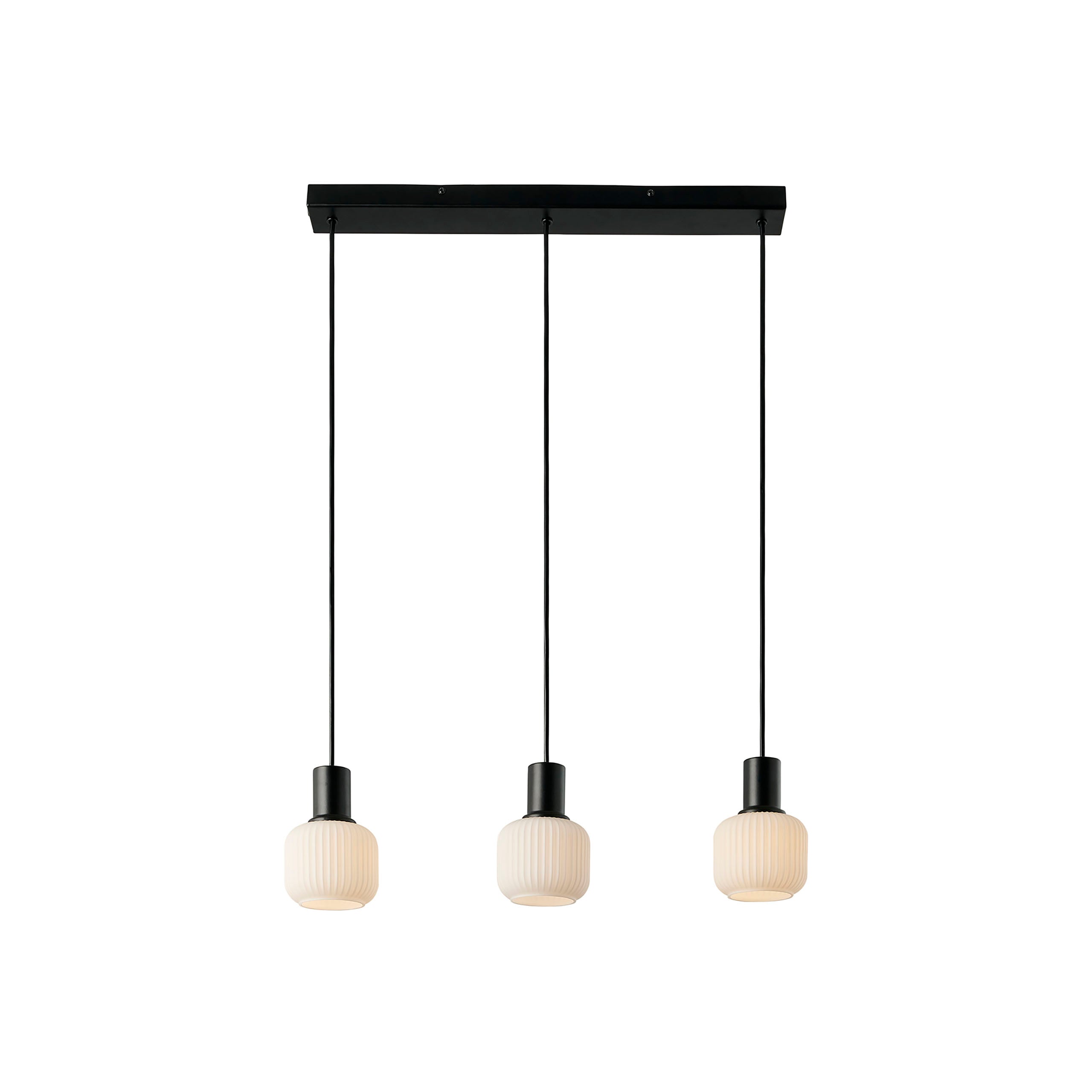 Milford Mini 3-delad pendel svart/opalvit