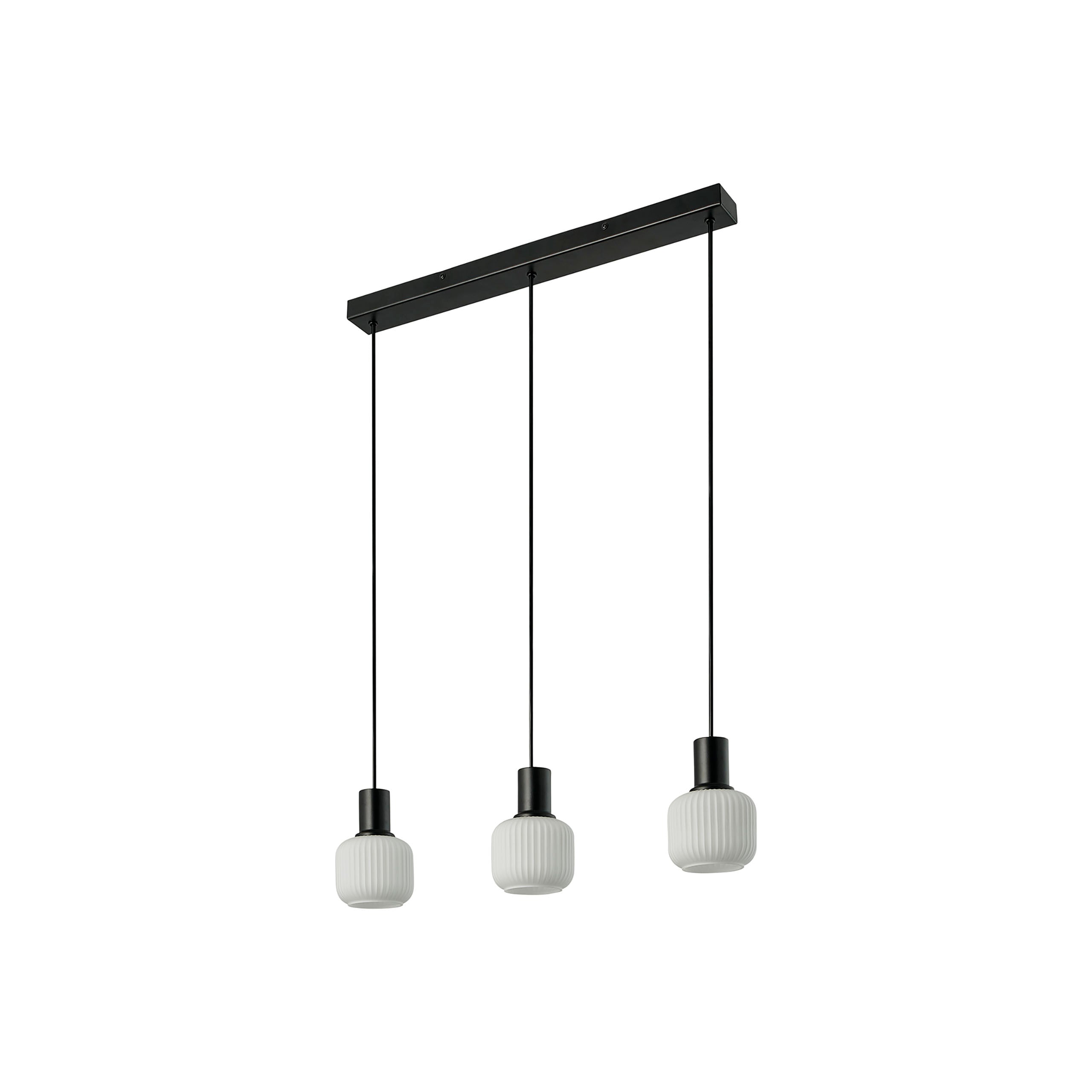 Milford Mini 3-delad pendel svart/opalvit