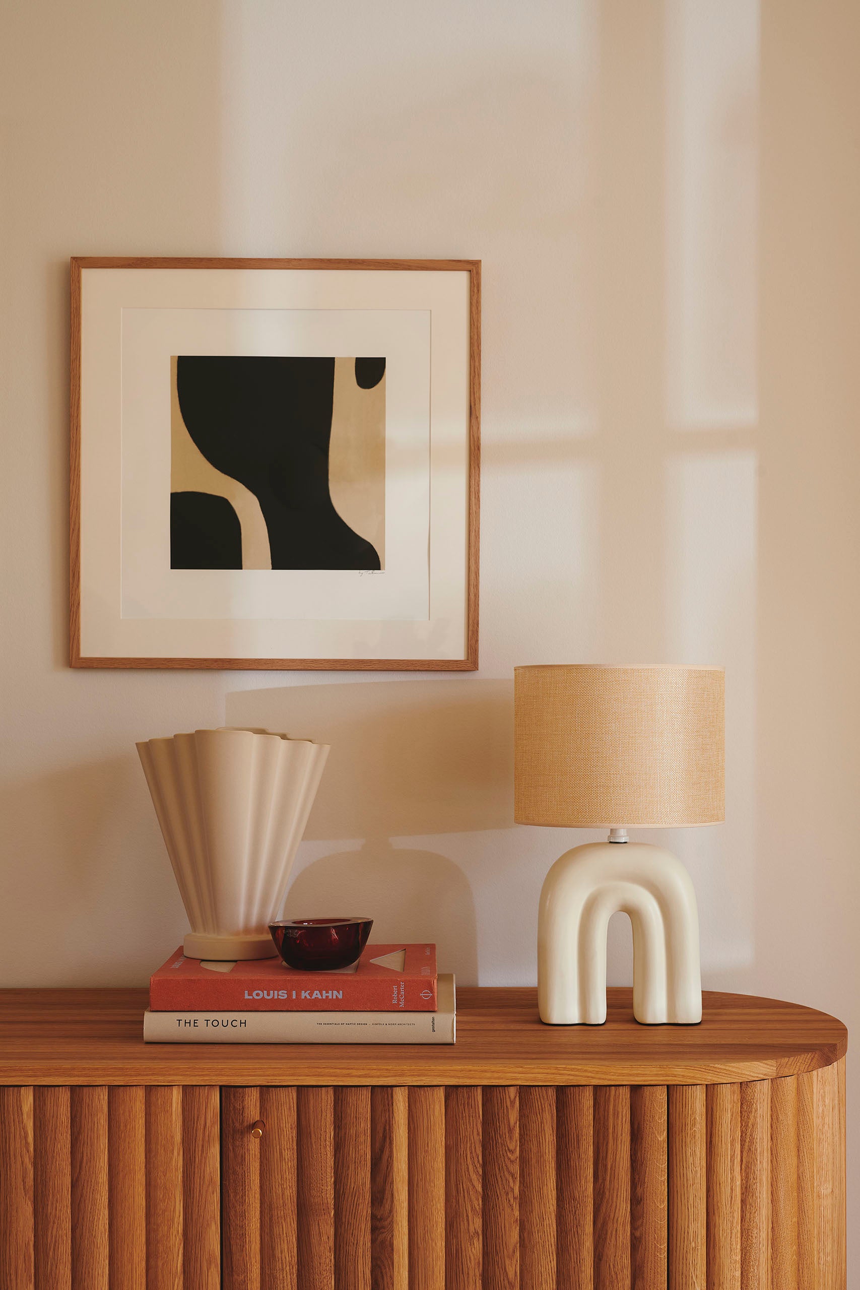 Haze bordslampa beige
