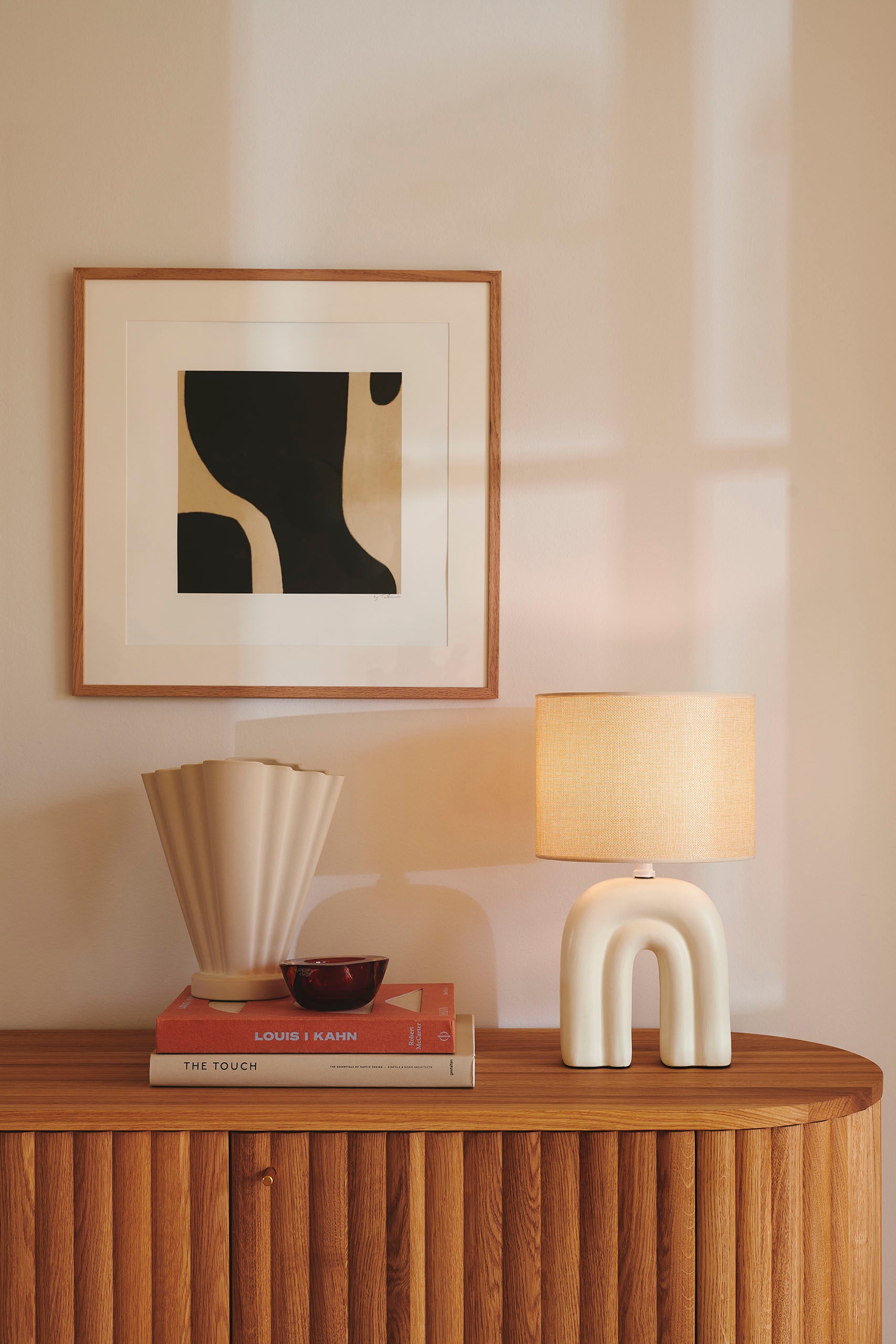 Haze bordslampa beige