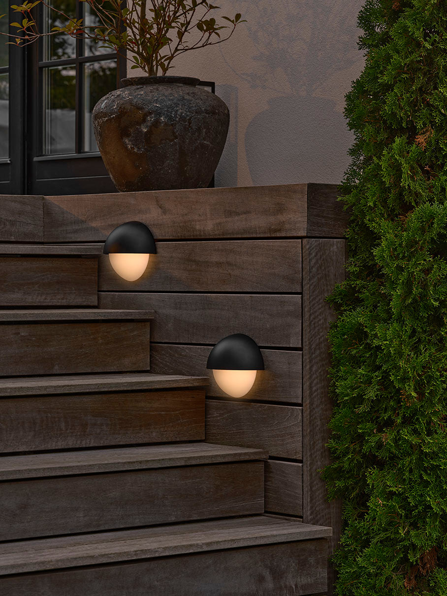 Scorpius Round vägglampa svart