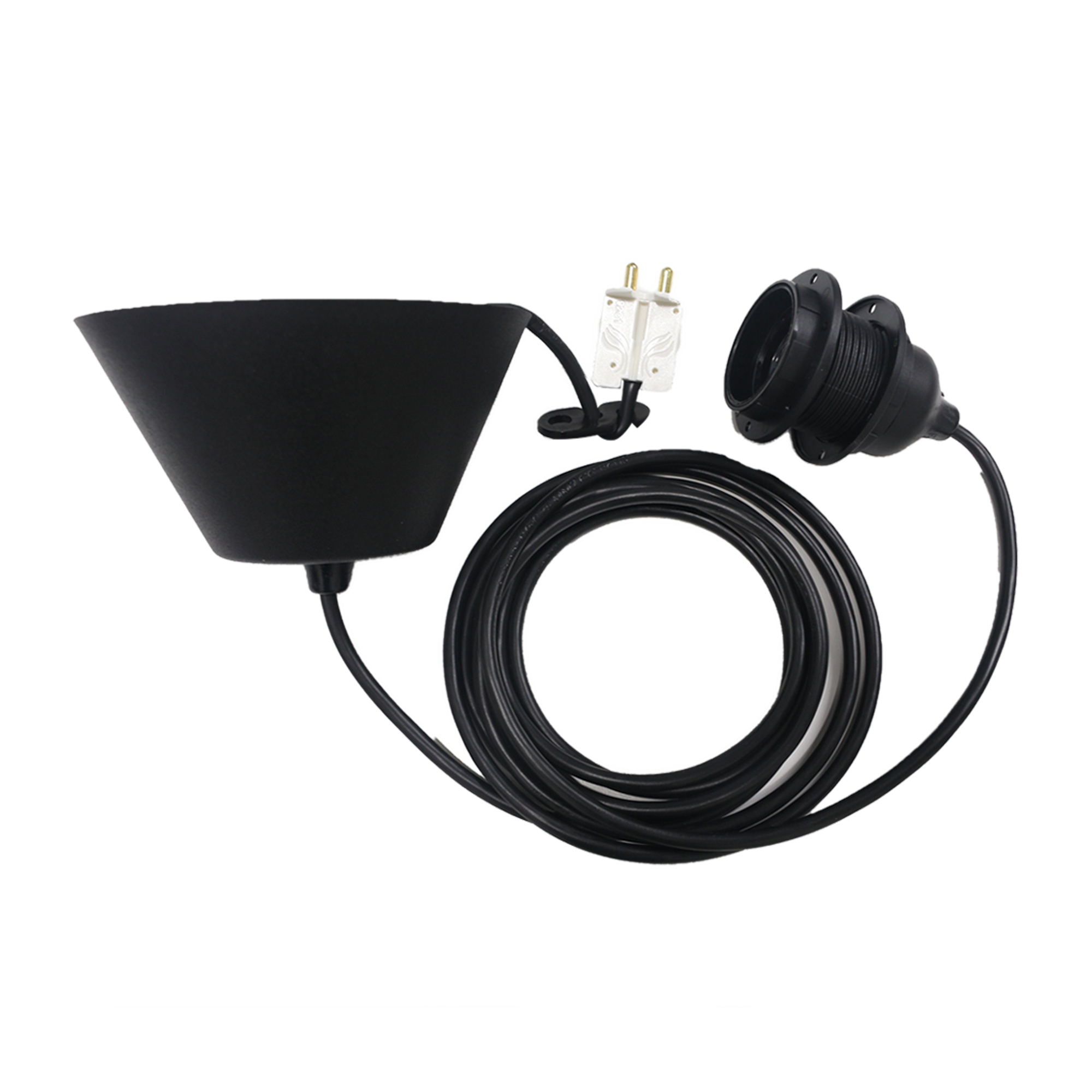 Upphänge PVC E27 svart 3m