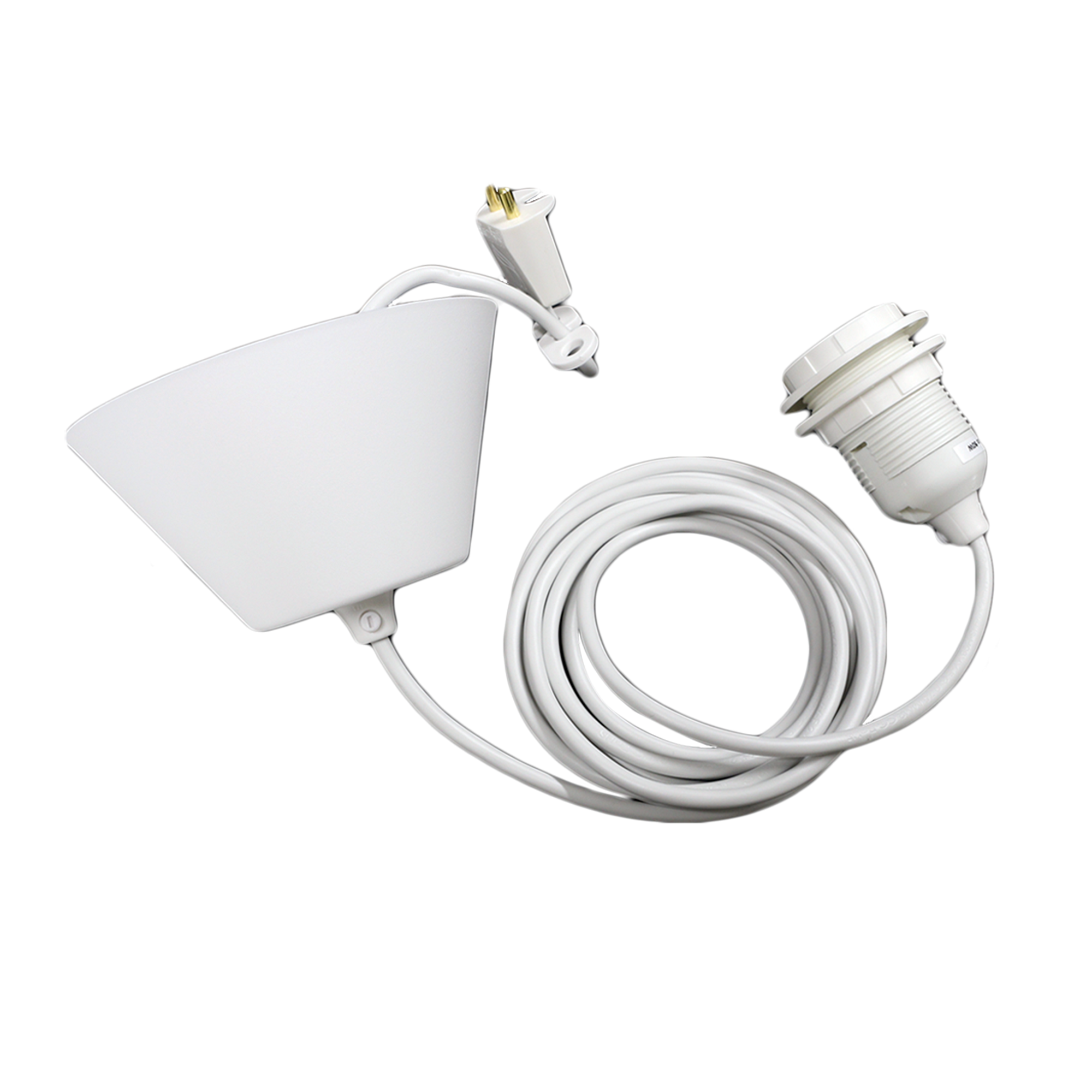 Upphänge PVC E27 vit 3m