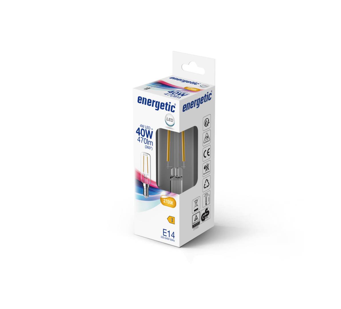 E14 T25 2700K 470lm klar
