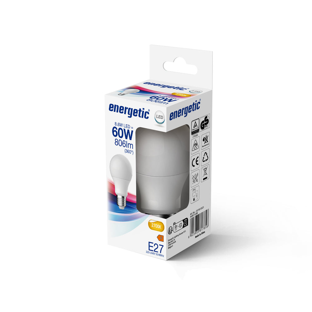 E27 A60 2700K 806lm frostad