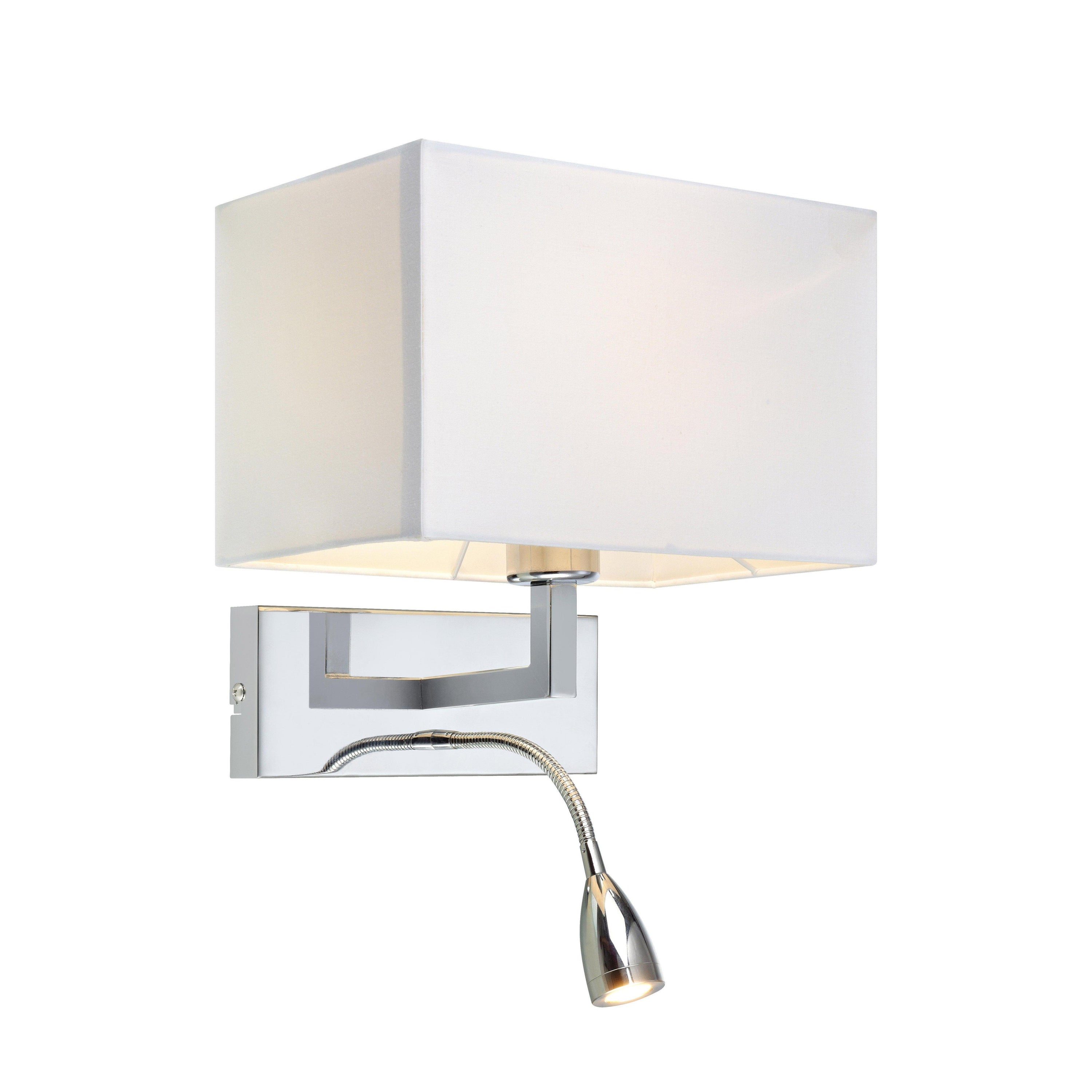 SAVOY vägglampa 2L Chrome/White