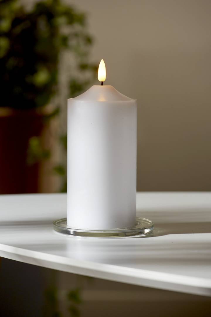 Flamme LED-kynttilä 17cm valkoinen