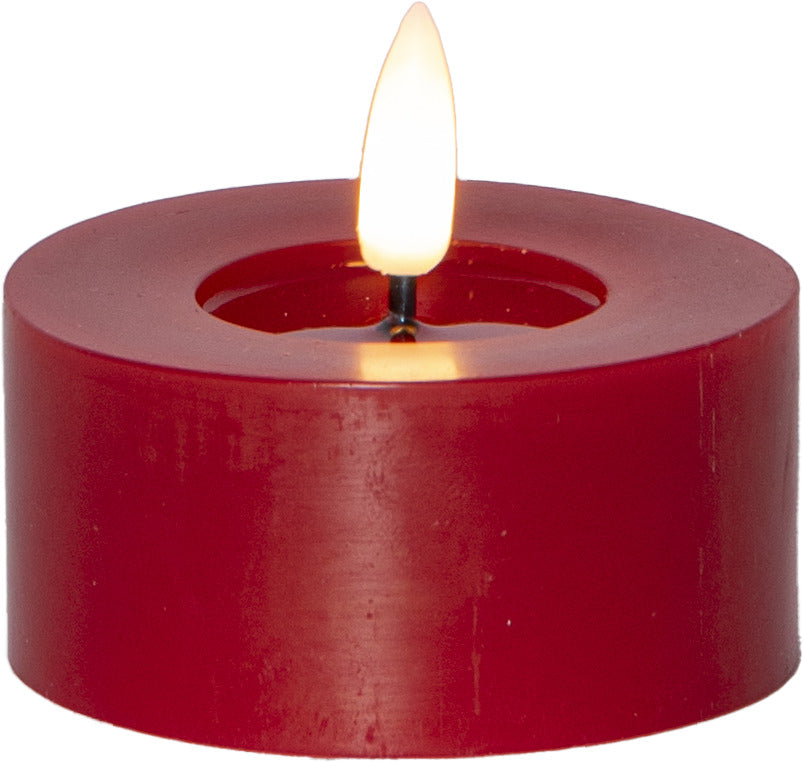 Flamme Flow LED tuikku 7cm punainen 2-pack