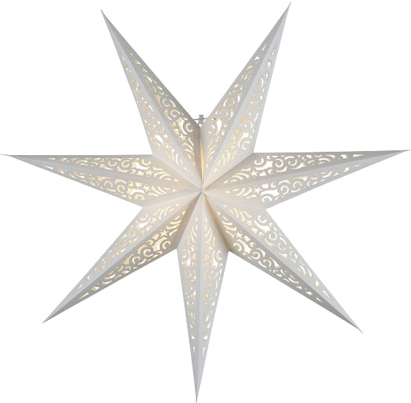 Lace pappersstjärna vit 45 cm