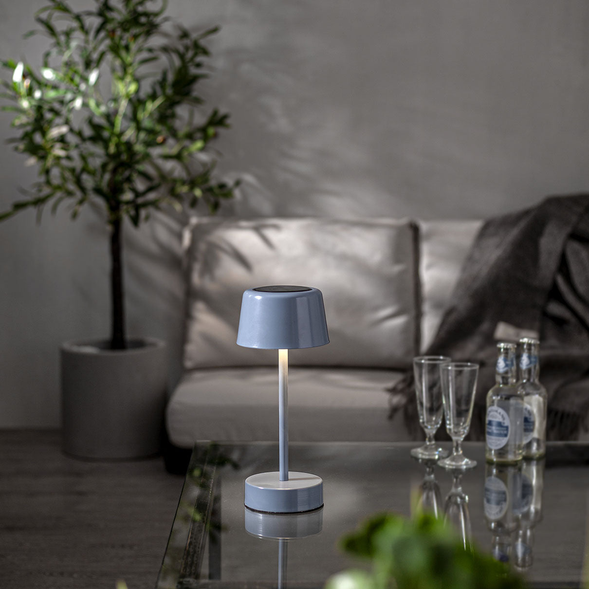 Solei solcellslampa blå