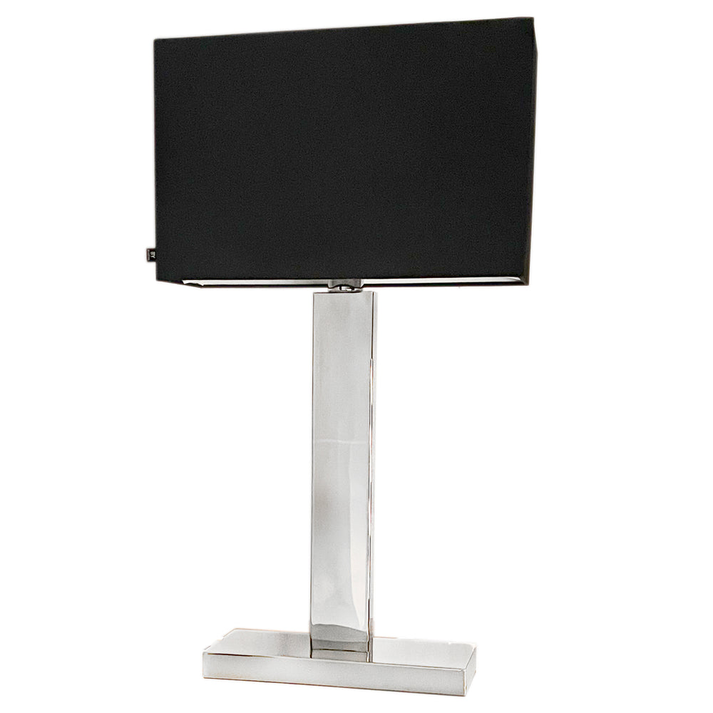 Prime pöytävalaisin 69cm kromi/musta varjostin