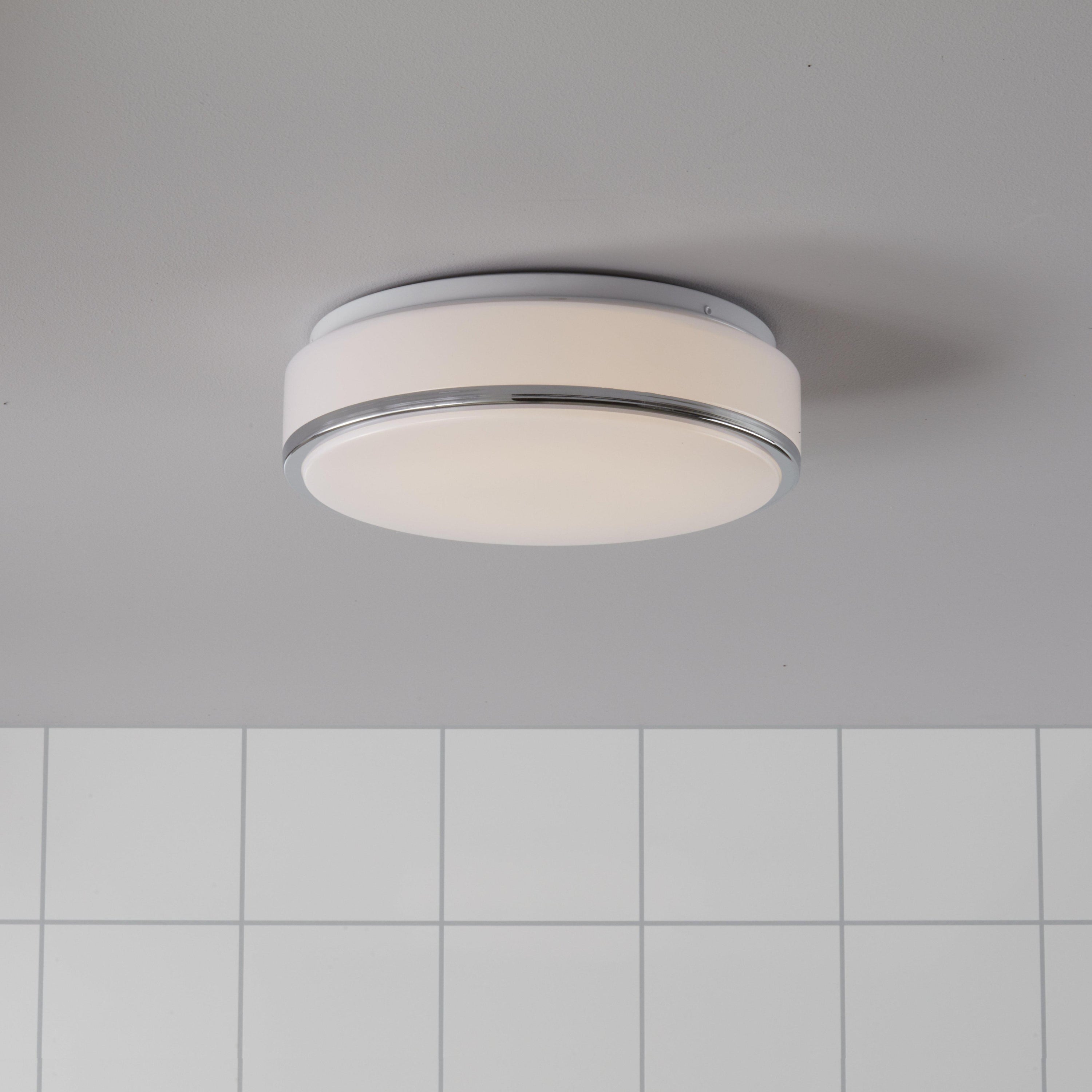 GLOBAL plafond 28cm Led White/Chrome