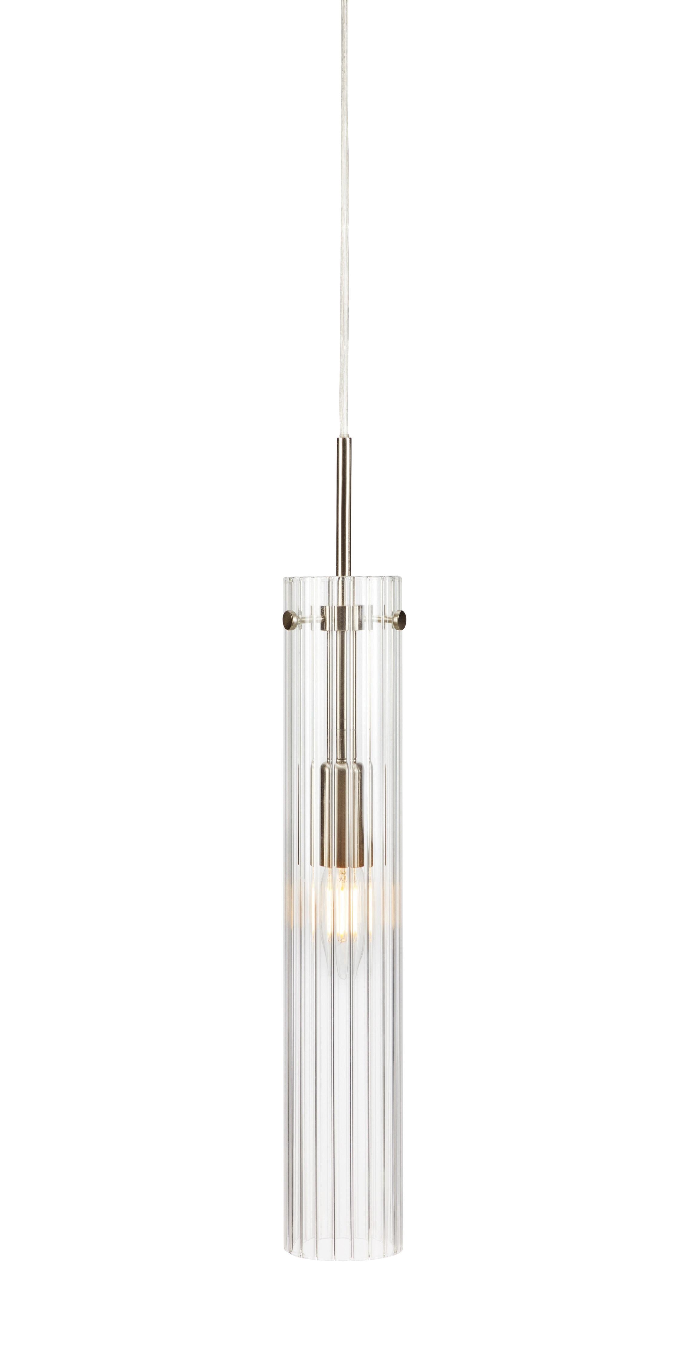 TUBO taklampa 1L Steel/Clear