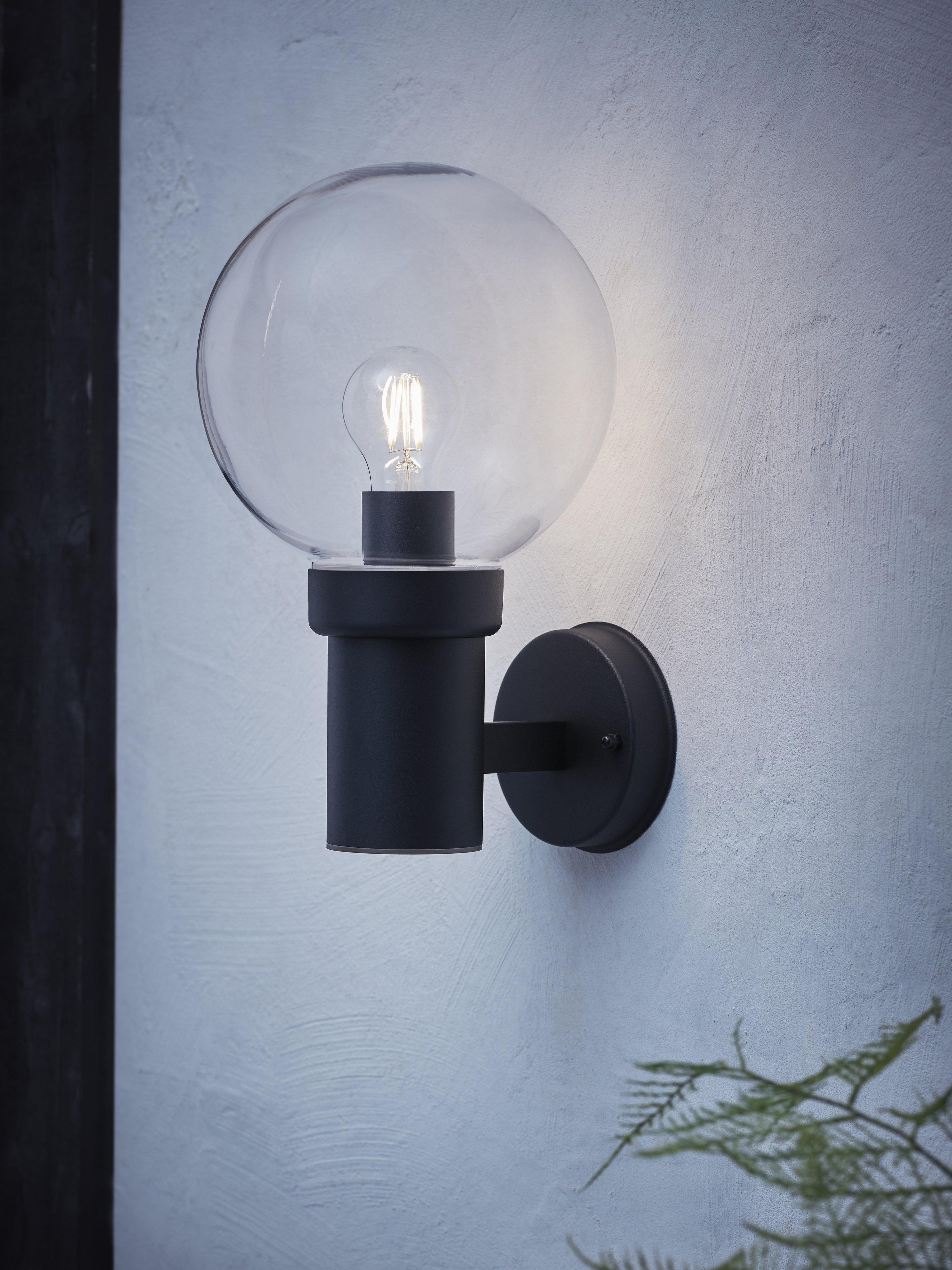 CARIS vägglampa 1L Black