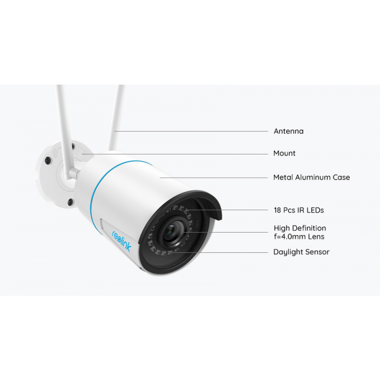 Reolink W320 5MP bullet AI WiFi kamera ulkokäyttöön (RLC-510WA)