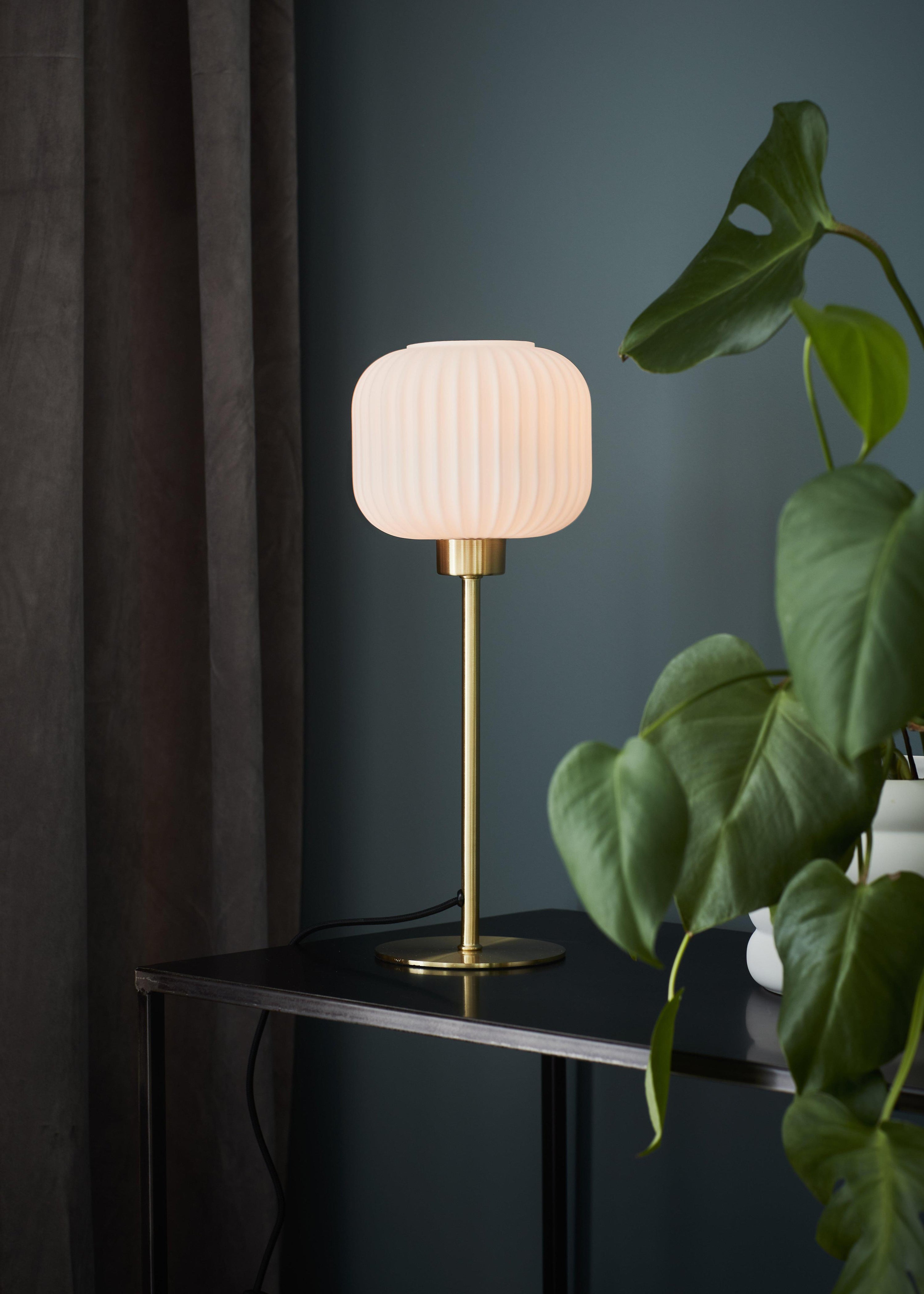 SOBER bordslampa Small 1L Brushed Brass/White