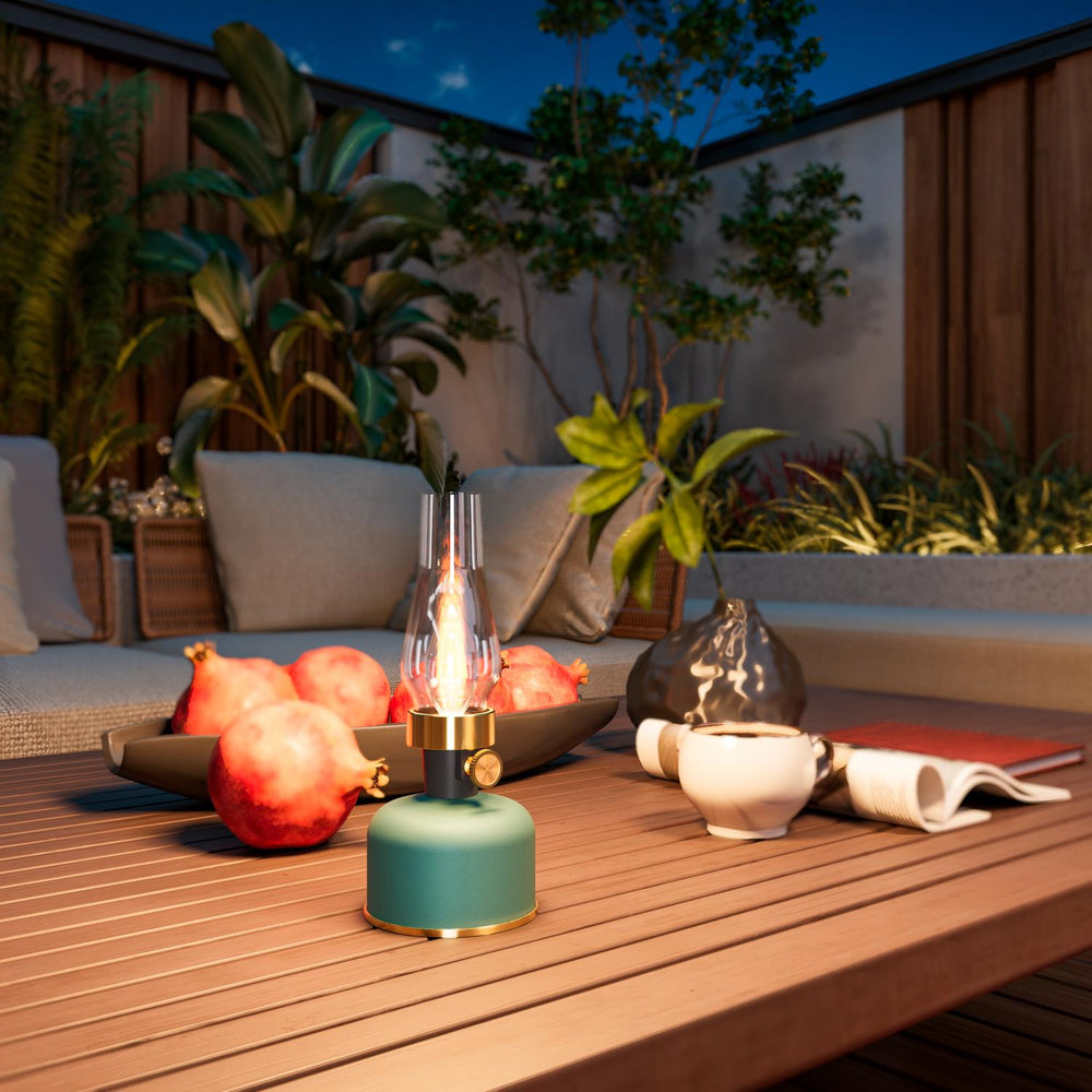 Lavinio pöytävalaisin IP54 (ladattava) vihreä