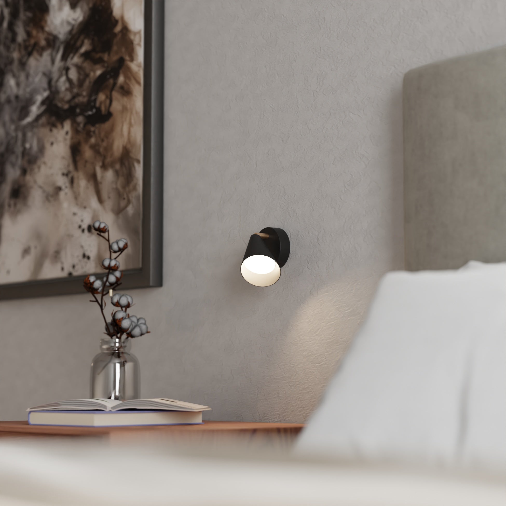Lux vägglampa svart