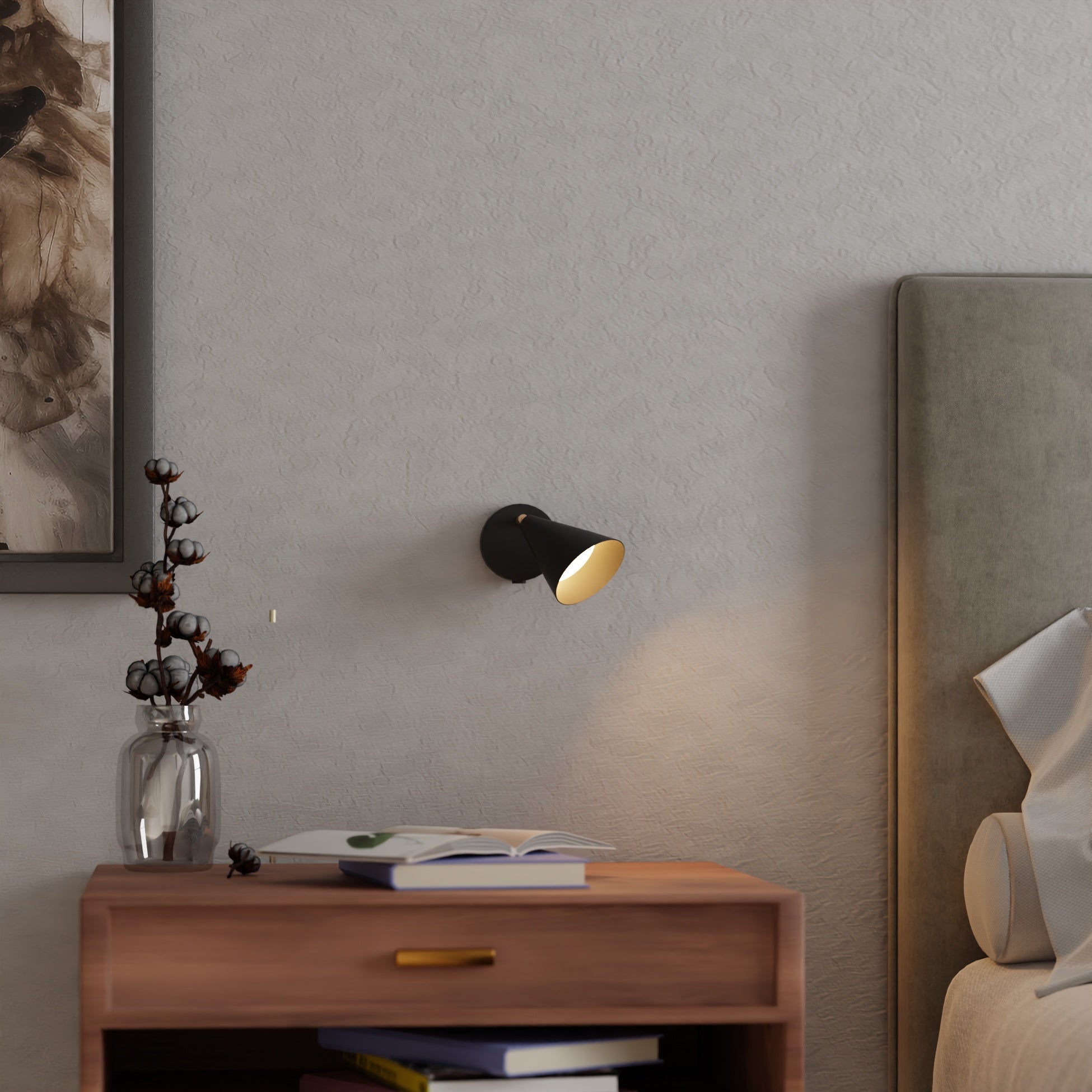 Lux vägglampa vit