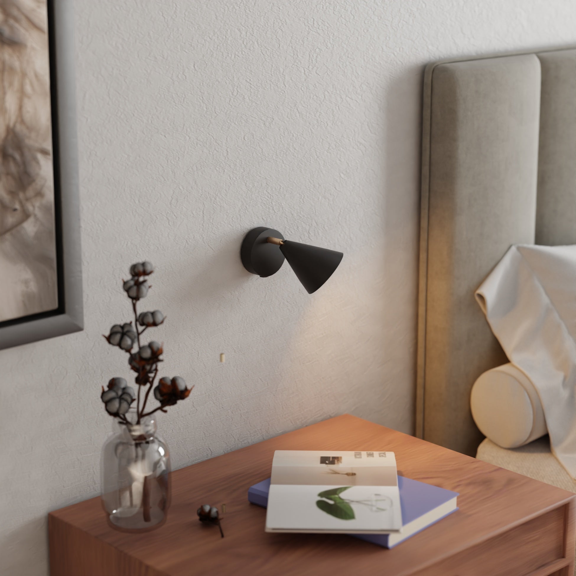 Lux vägglampa svart