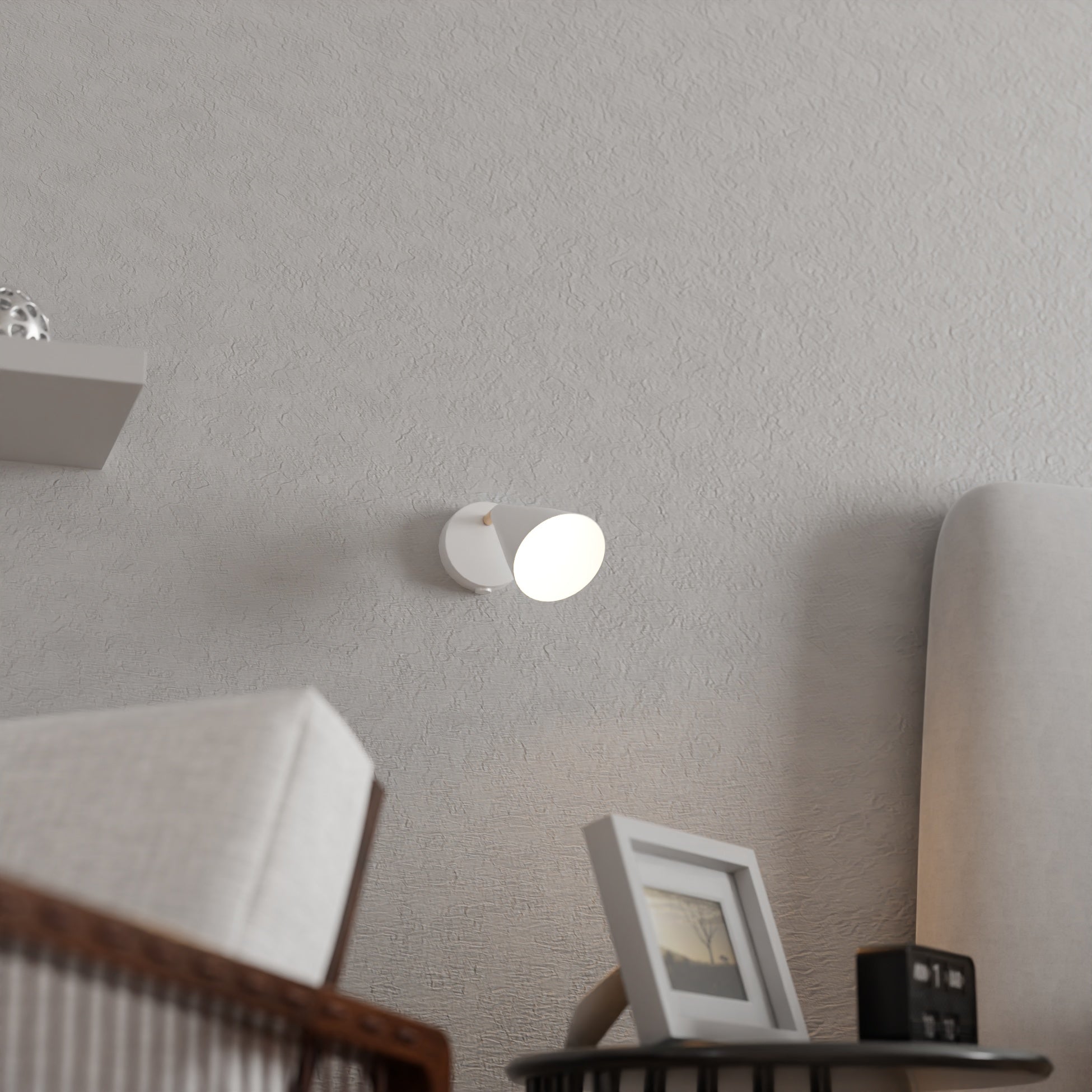 Lux vägglampa vit