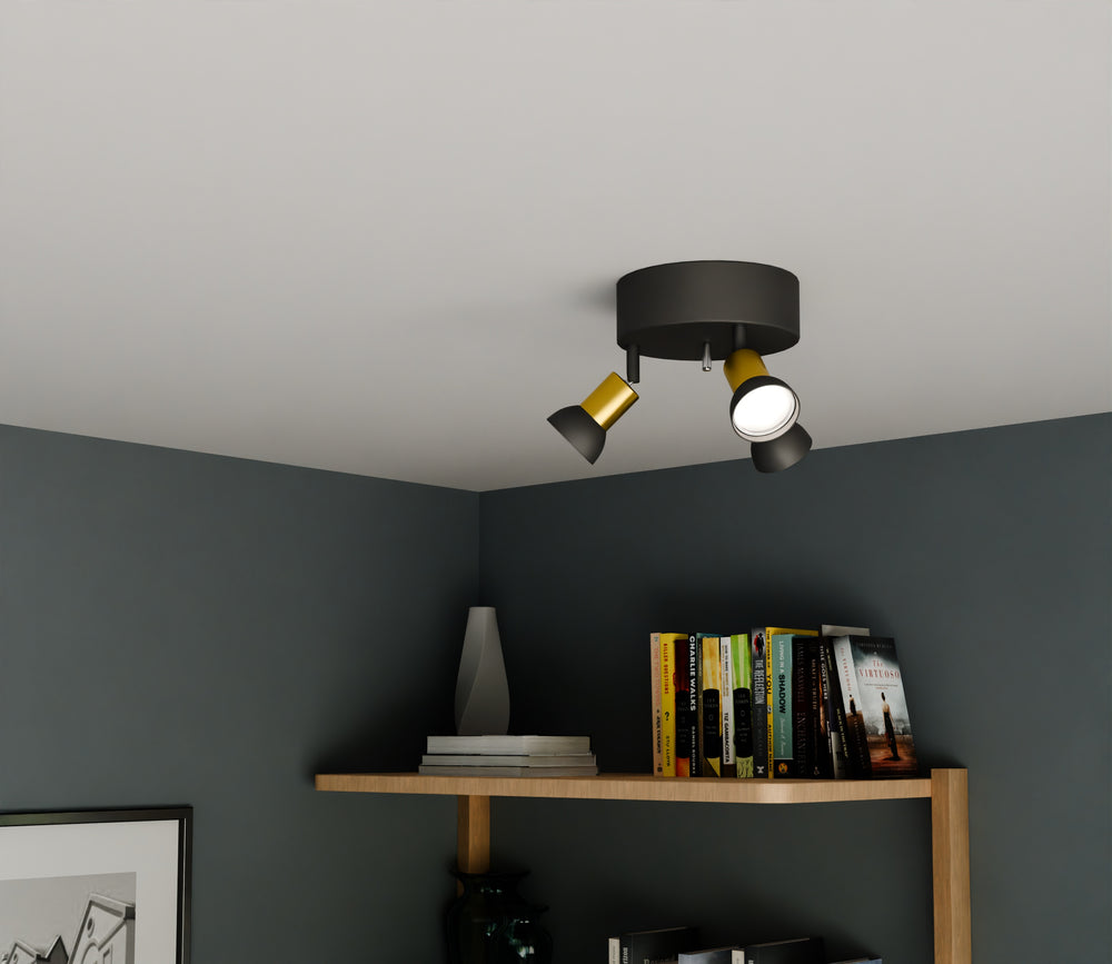 Havanna 3-osainen kattospotti musta/kulta