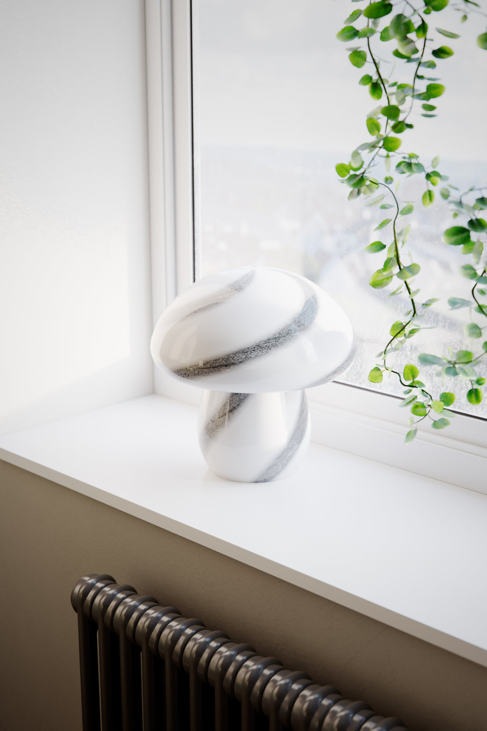 Mira Mushroom pöytävalaisin valkoinen