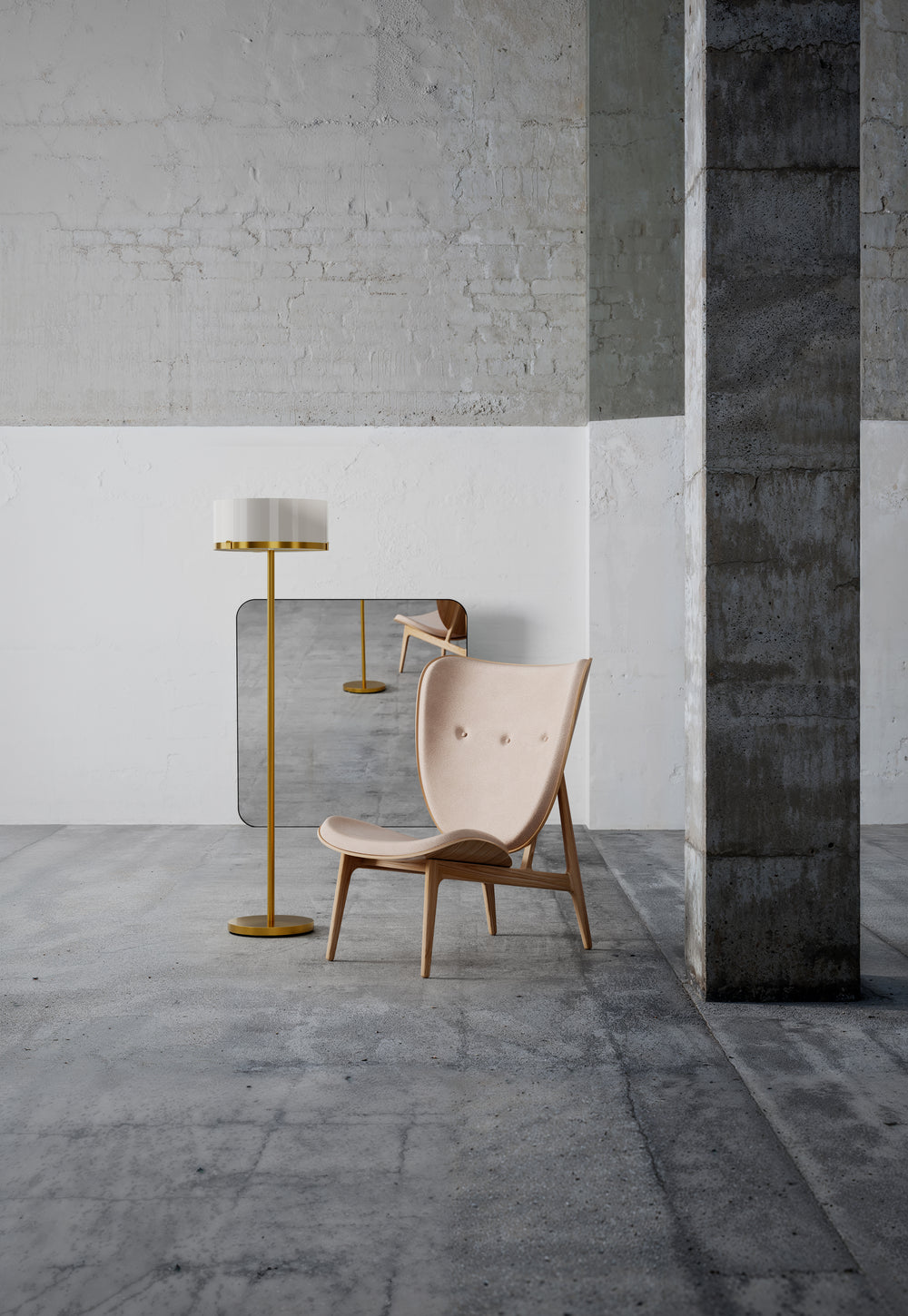 Marcel lattiavalaisin messinki/valkoinen