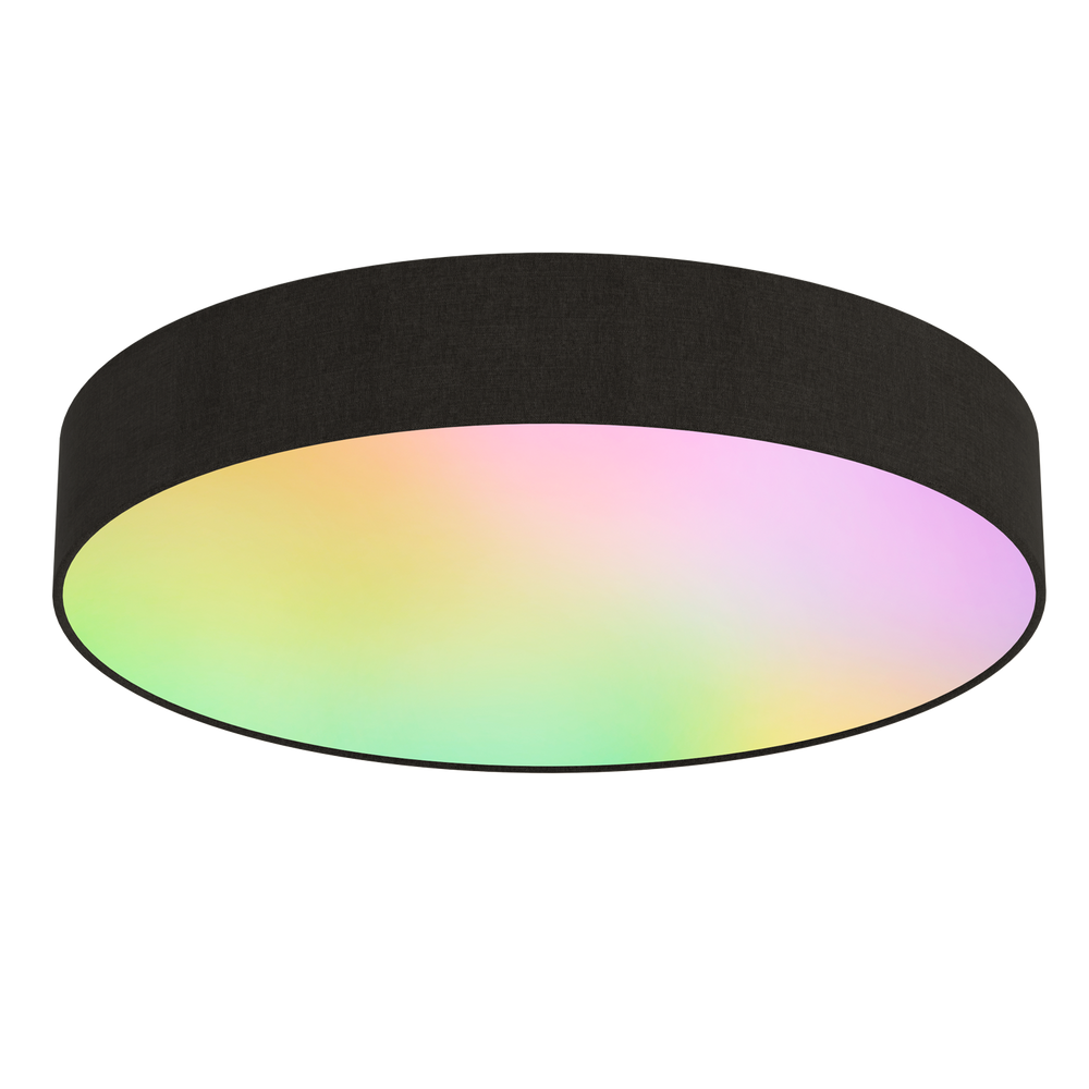 Smart kattoplafondi Ø40 cm musta RGB + 3000-6500K