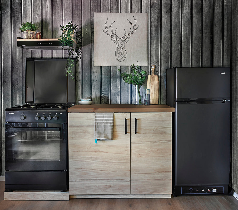 Gaskylskåp Ventus 168, svart