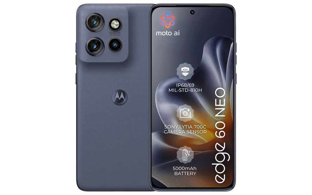 Motorola Edge 60 Neo 5G puhelin, 256/12 Gt, Grisaille