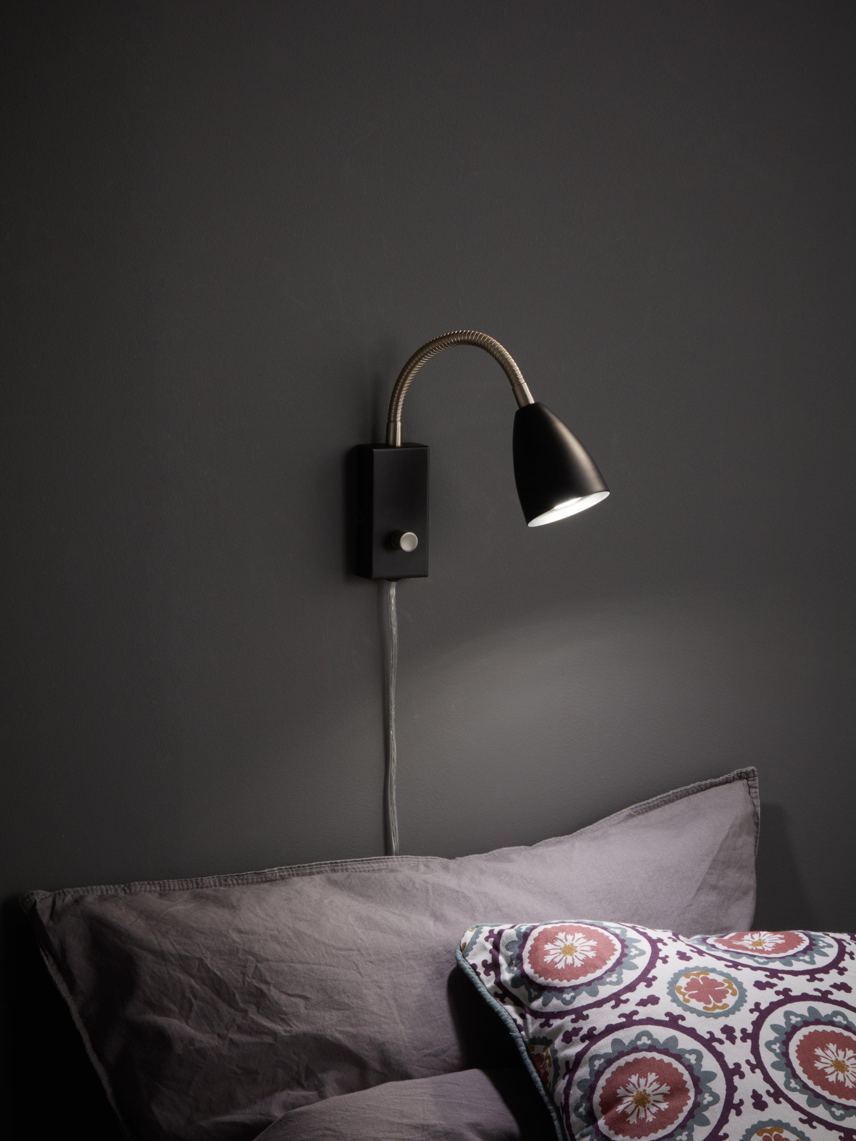 CIRO vägglampa Flex 1L Black/Steel