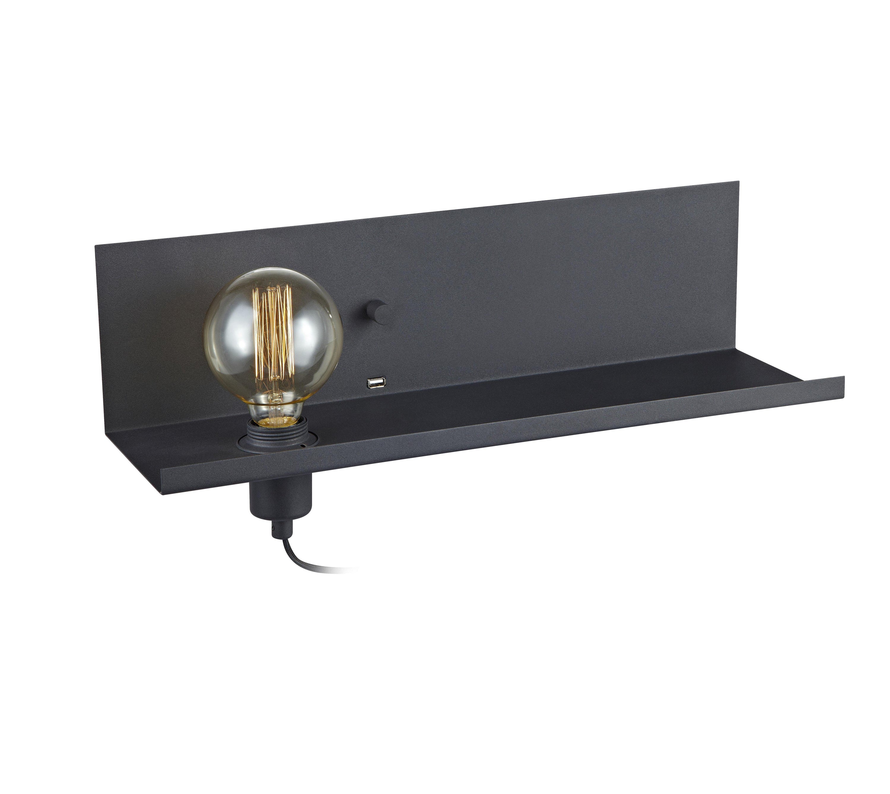 MULTI vägglampa 1L Sandy Black