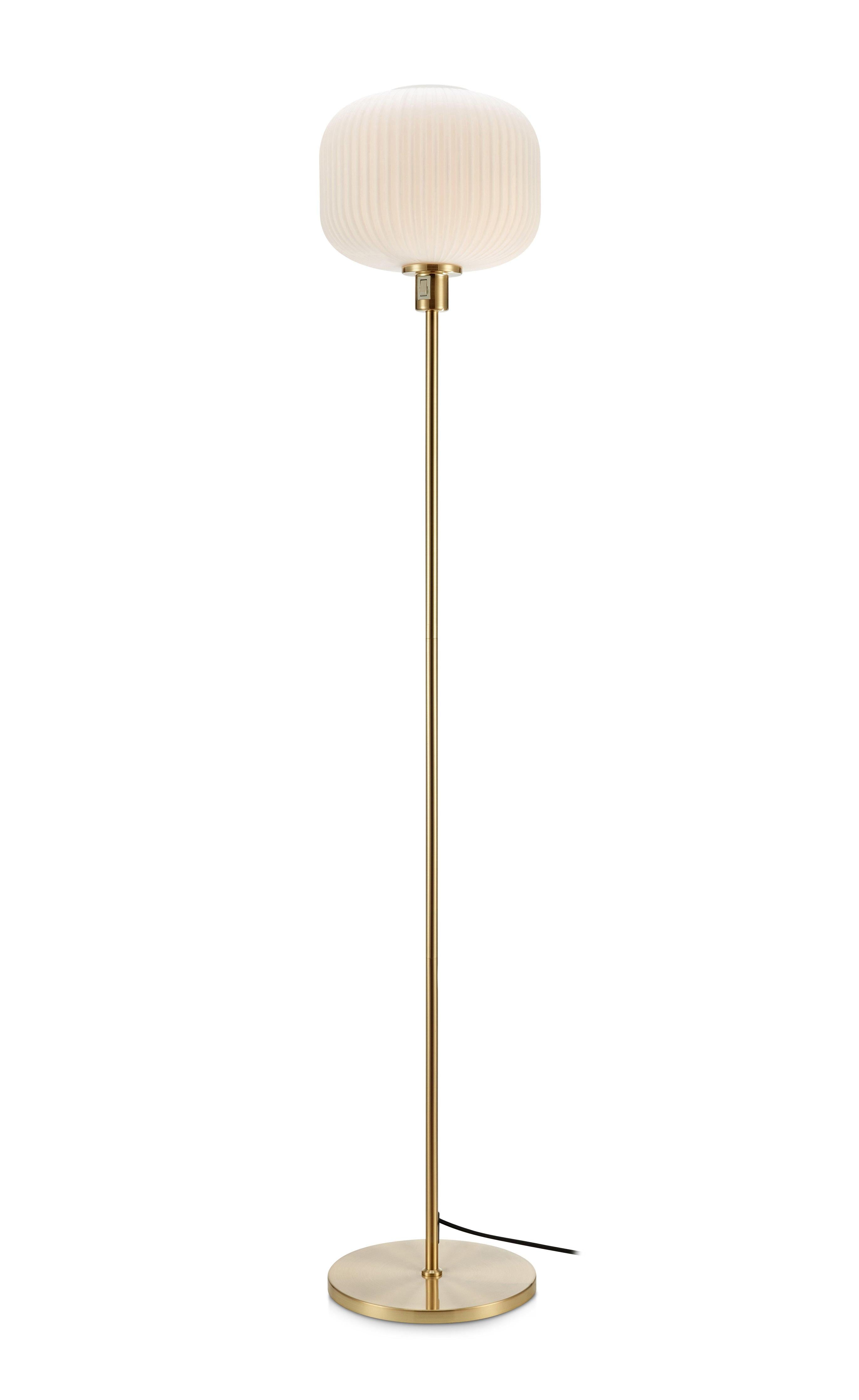 SOBER golvlampa Brushed Brass/White