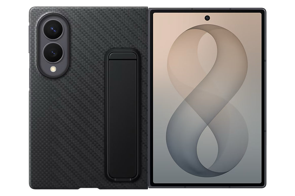 Samsung Galaxy Fold8 Carbon Standing suojakotelo, musta – kuva 1